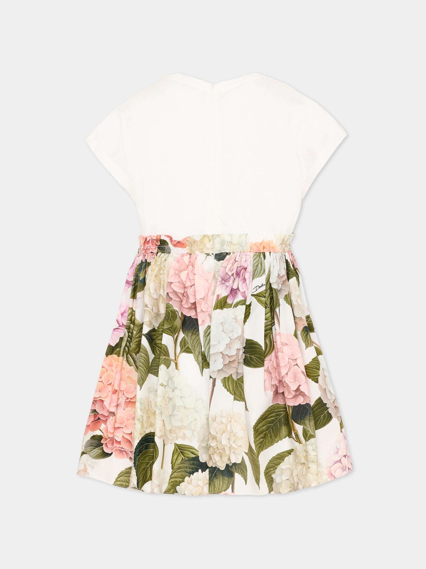 Vestito multicolor per bambina con stampa floreale,Dolce & Gabbana Kids,L5JDAU G7PQP S9000