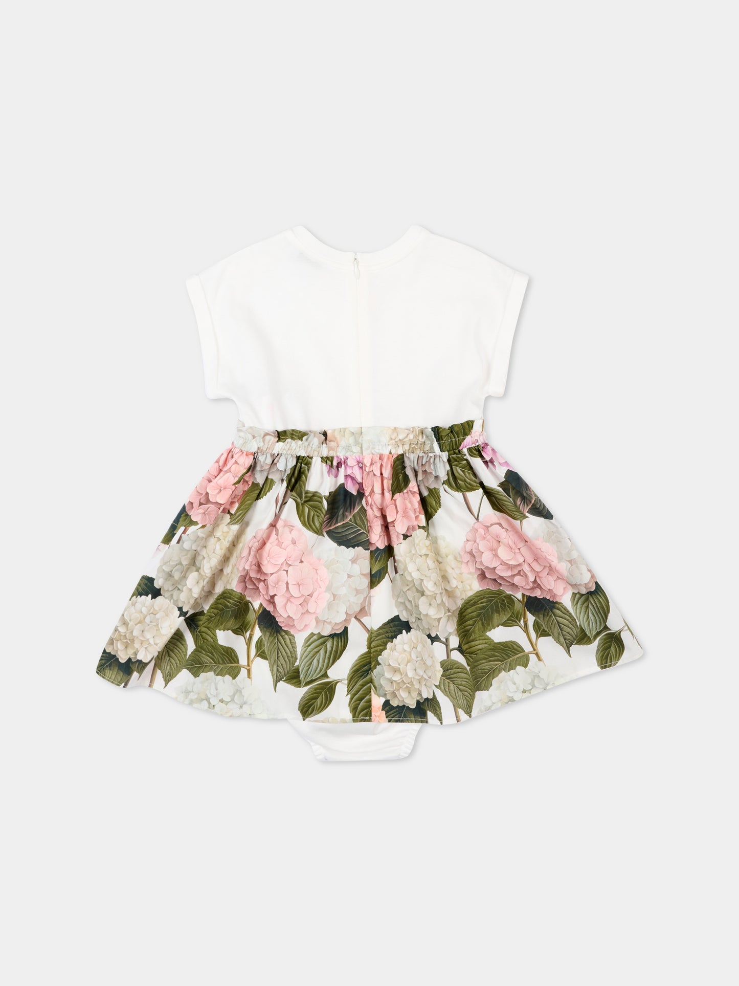 Vestito multicolor per neonata con stampa floreale,Dolce & Gabbana Kids,L2JDAU G7PQP S9000