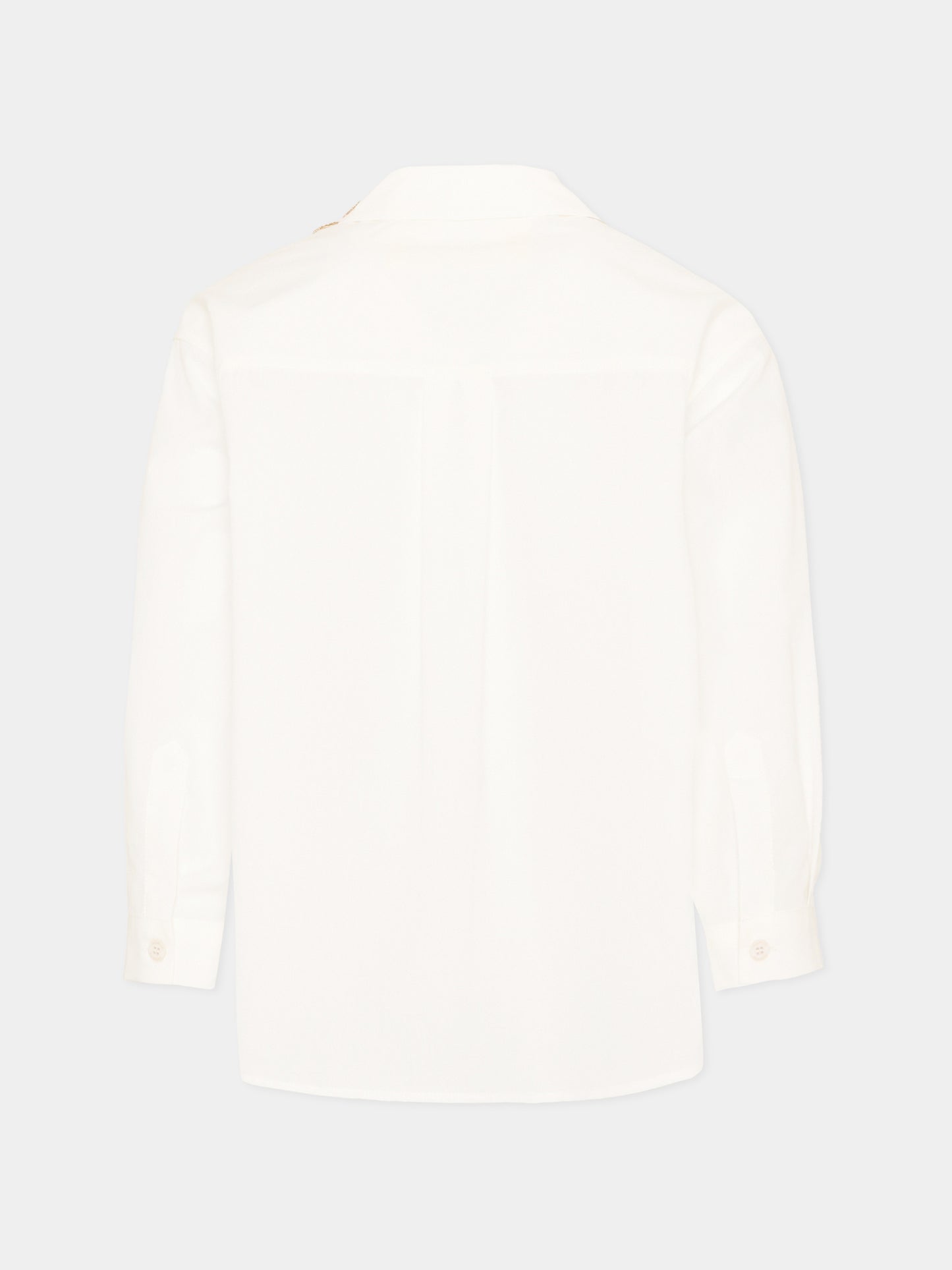 Camicia bianco per bambina con fiori,Simonetta,SY5A20-P0013 101MC