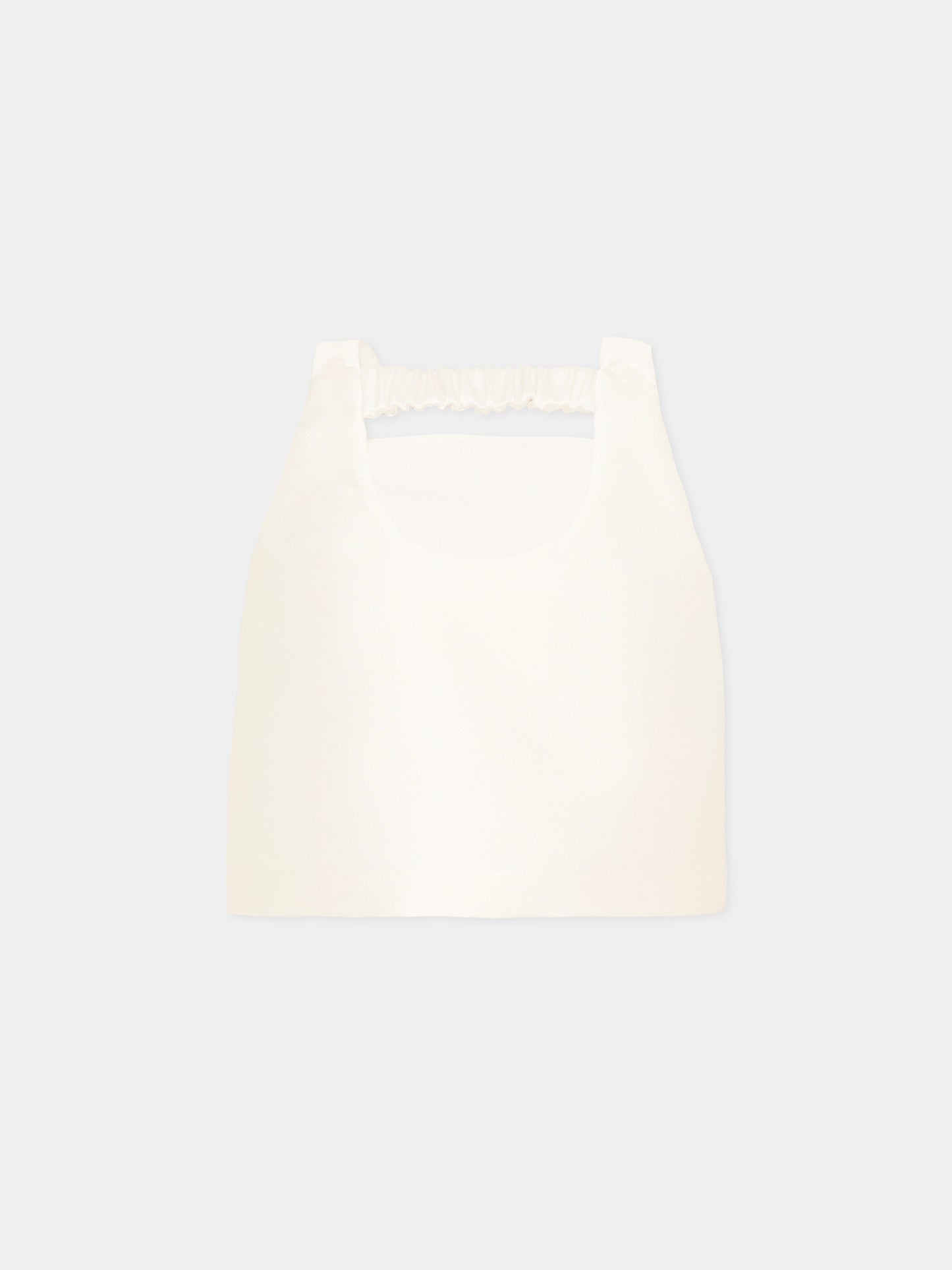 Top avorio per bambina con fiocchi