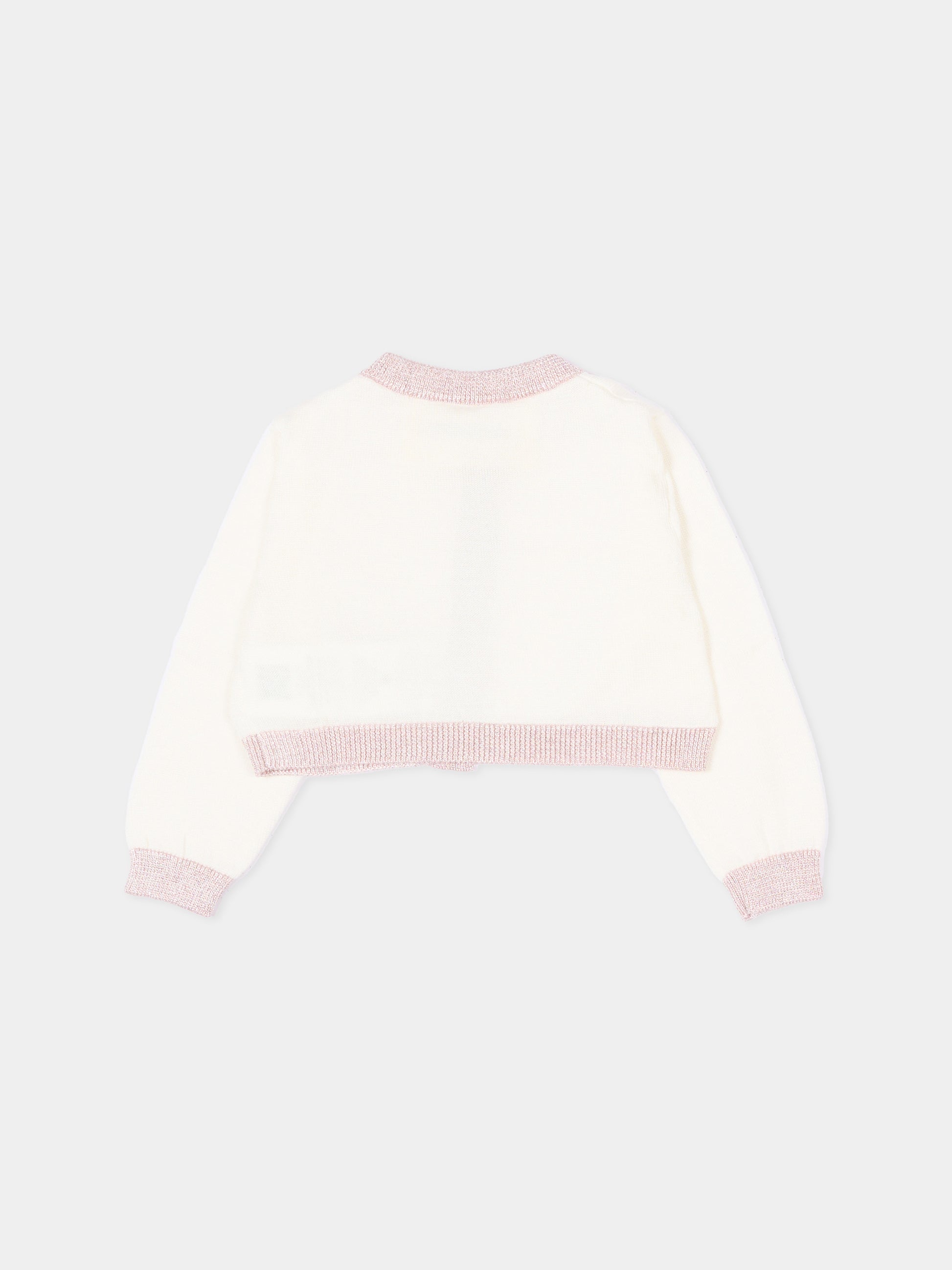 Cardigan avorio per neonata,Simonetta,SY9010-X0018 101RS