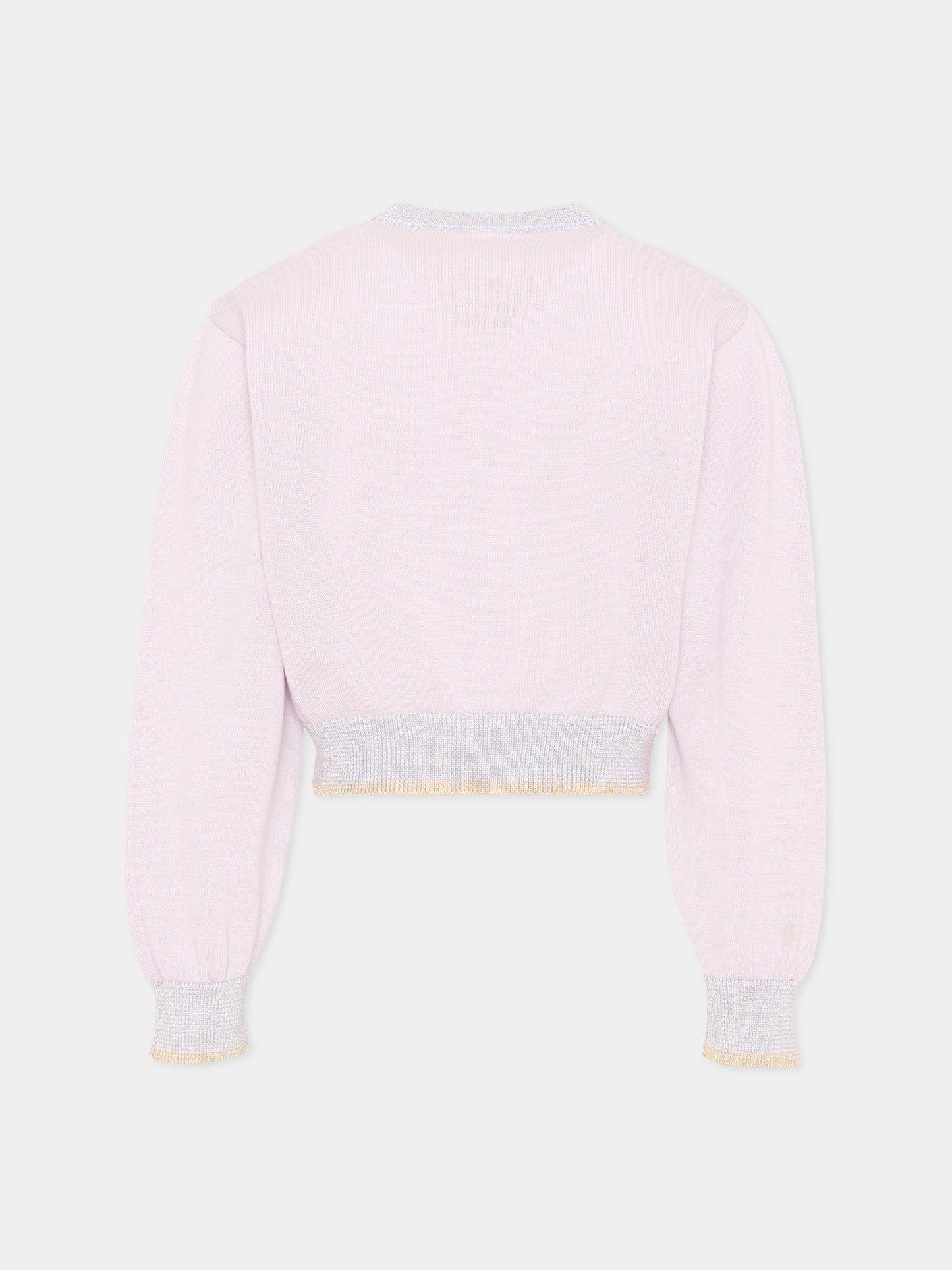 Maglione lilla per bambina con fiori,Simonetta,SY9A20-X0018 545