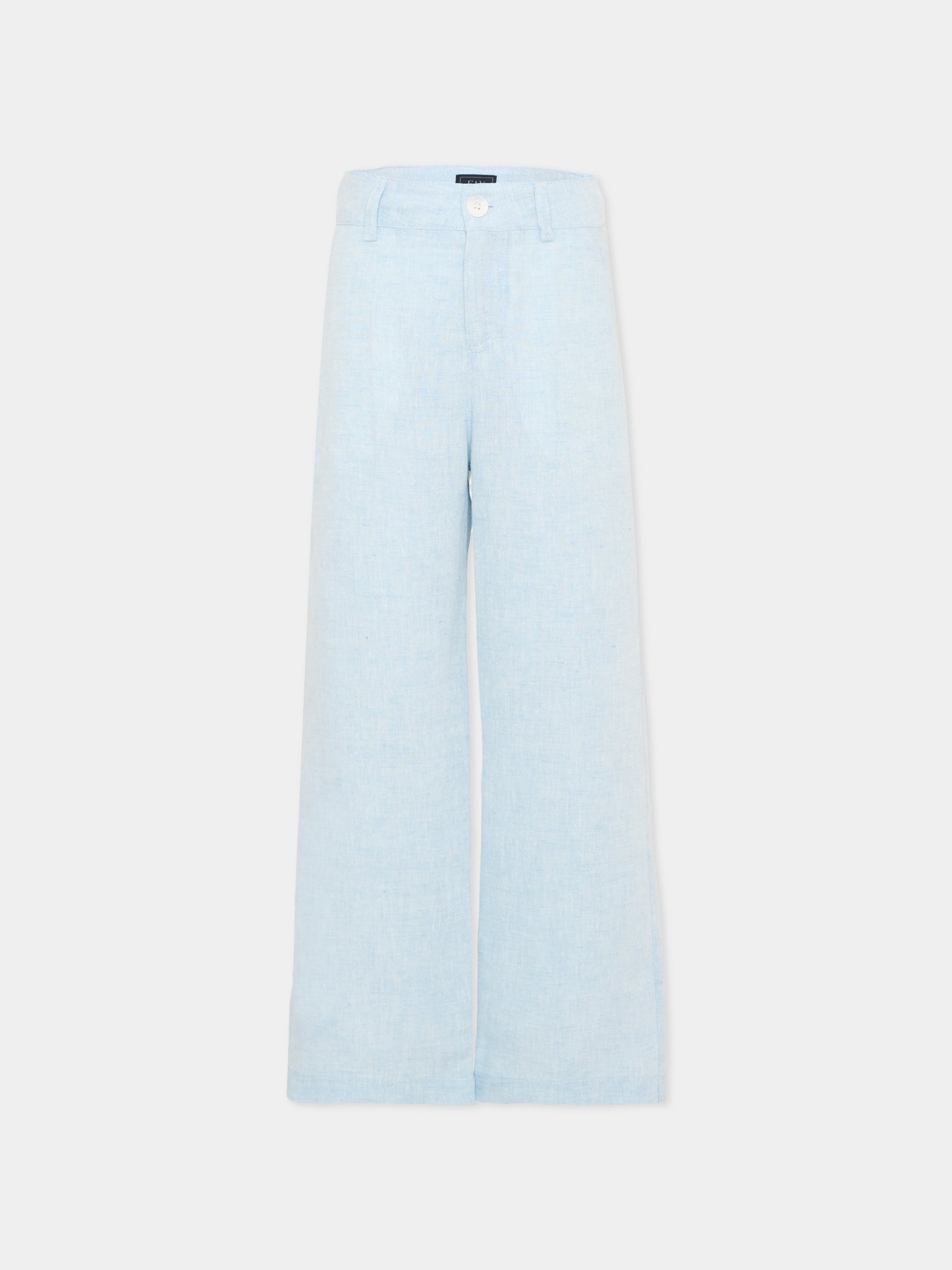 Pantaloni casual celeste per bambino,Fay Kids,FY6P50 I0318 607