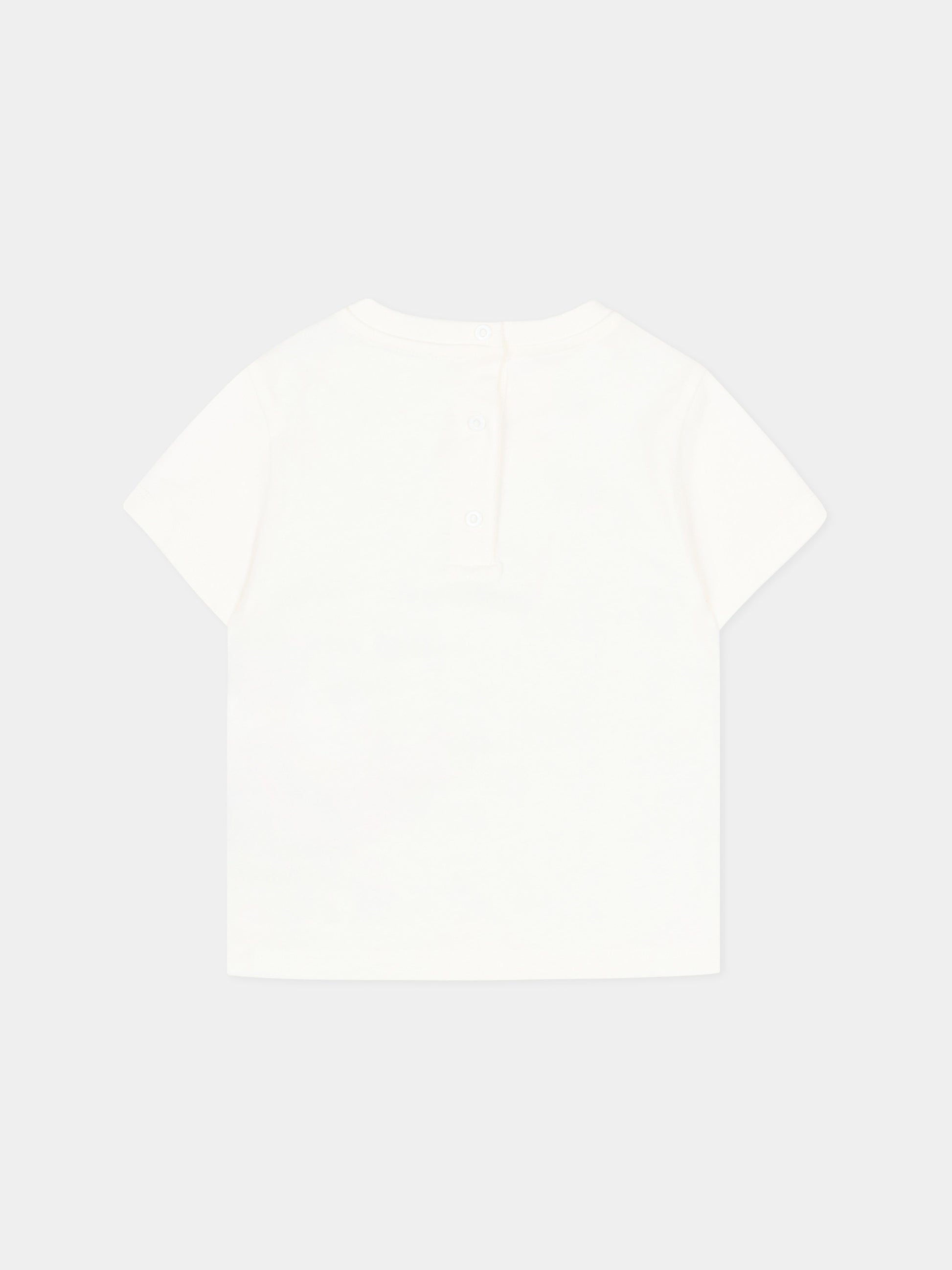 T-Shirt avorio con gilet per neonato,Fay Kids,FY8531 Z3708 101BL