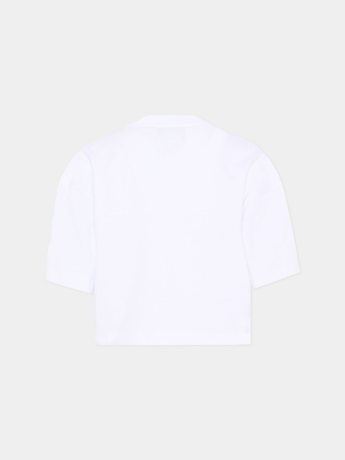 T-Shirt bianca per bambina con logo,Barrow,S6BKJGTH139 002