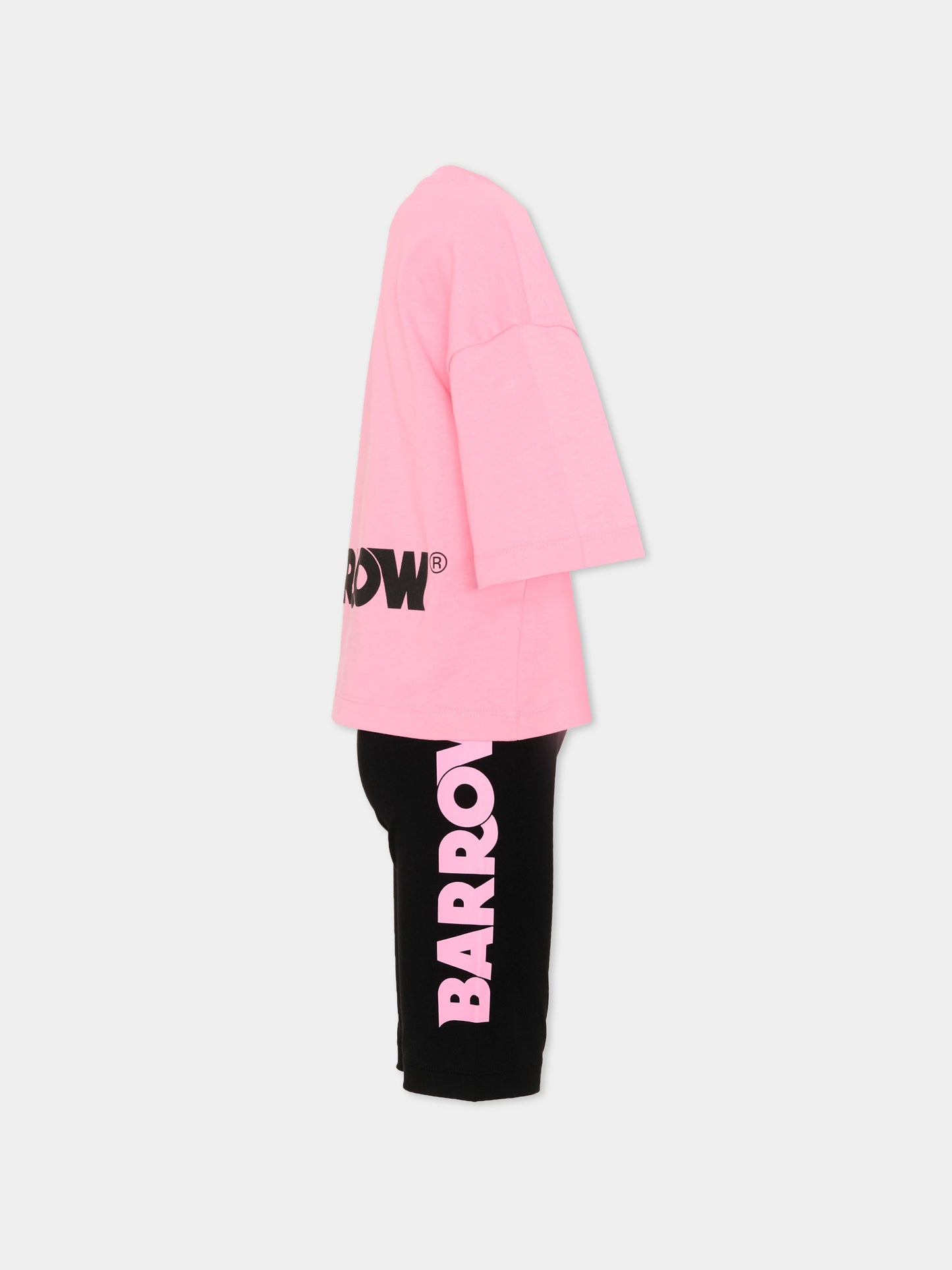 Completo sportivo rosa per bambina con smile,Barrow,S6BKJGTL165 311/01