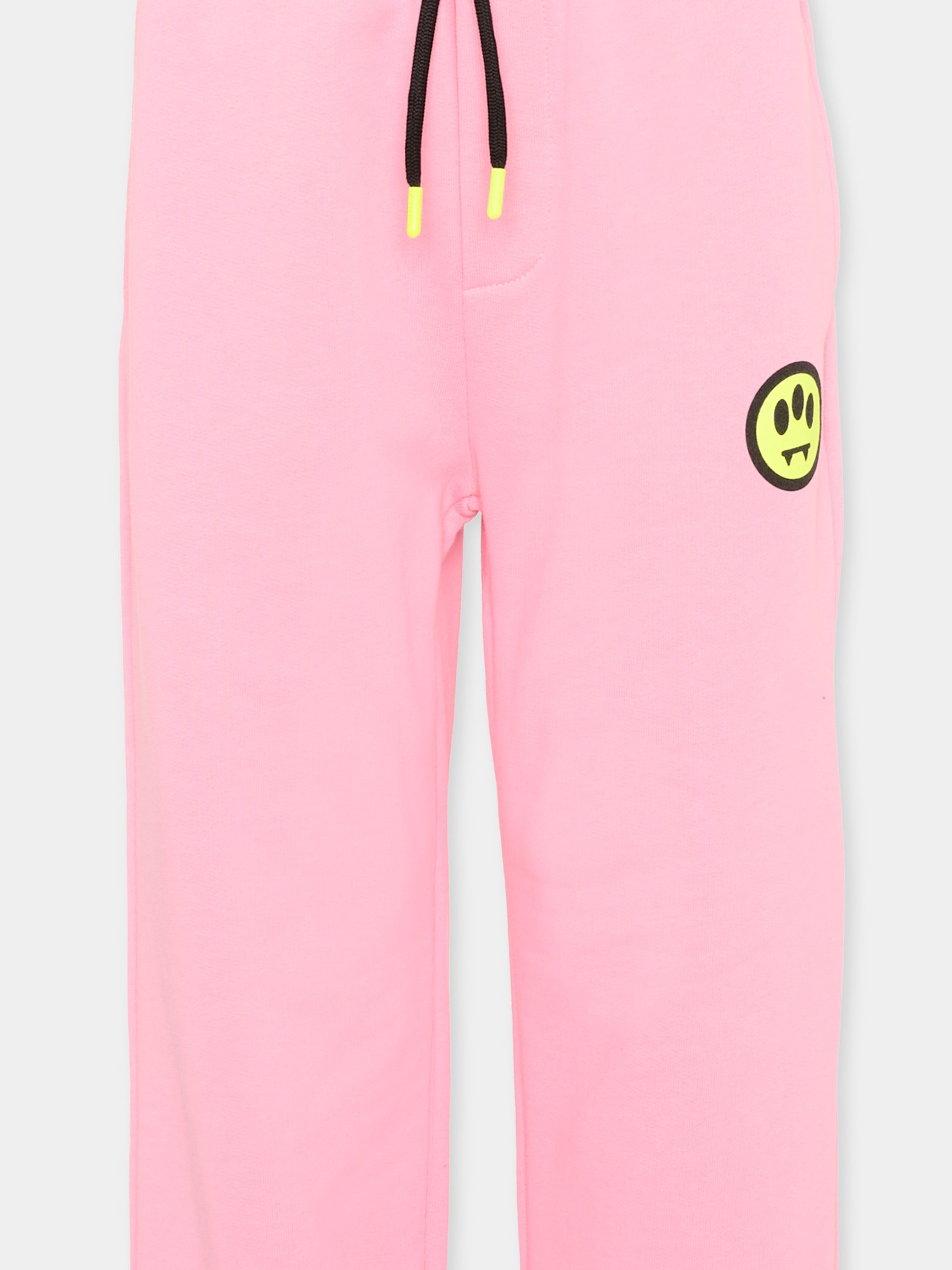 Pantaloni sportivi rosa per bambina con smile,Barrow,S6BKJUFP015 BW311