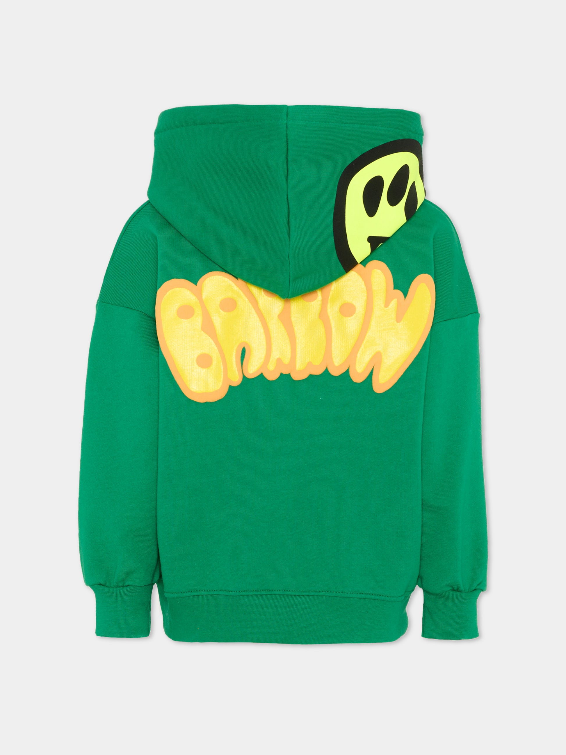 Felpa verde Barrow per bambini con logo,Barrow,S6BKJUHS002 080