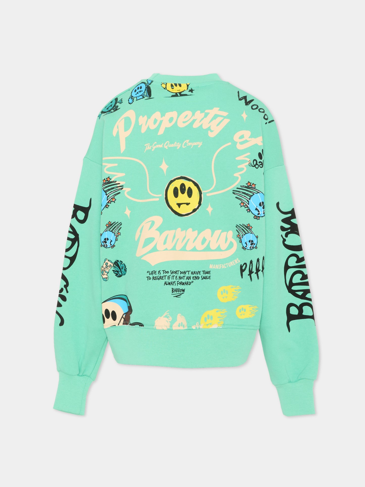 Felpa verde per bambini con stampa orsetto,Barrow,S6BKJUSW078 087