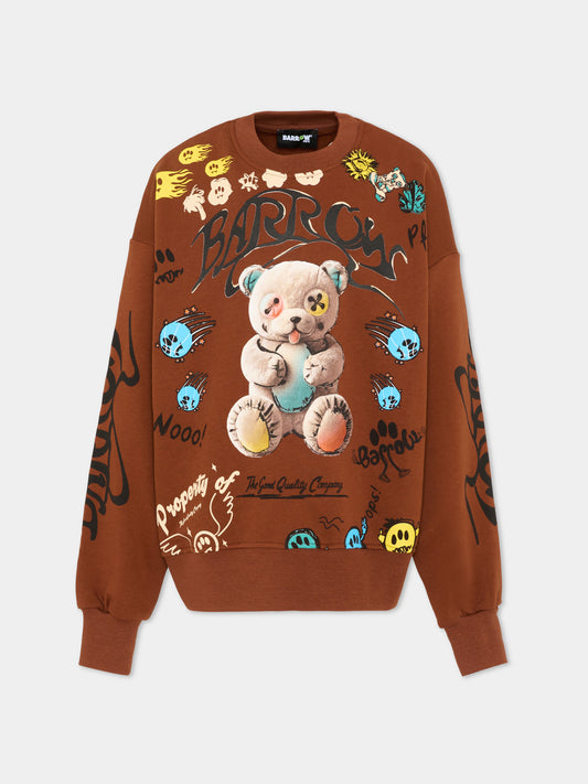Felpa marrone Barrow per bambini con orsetto,Barrow,S6BKJUSW078 920