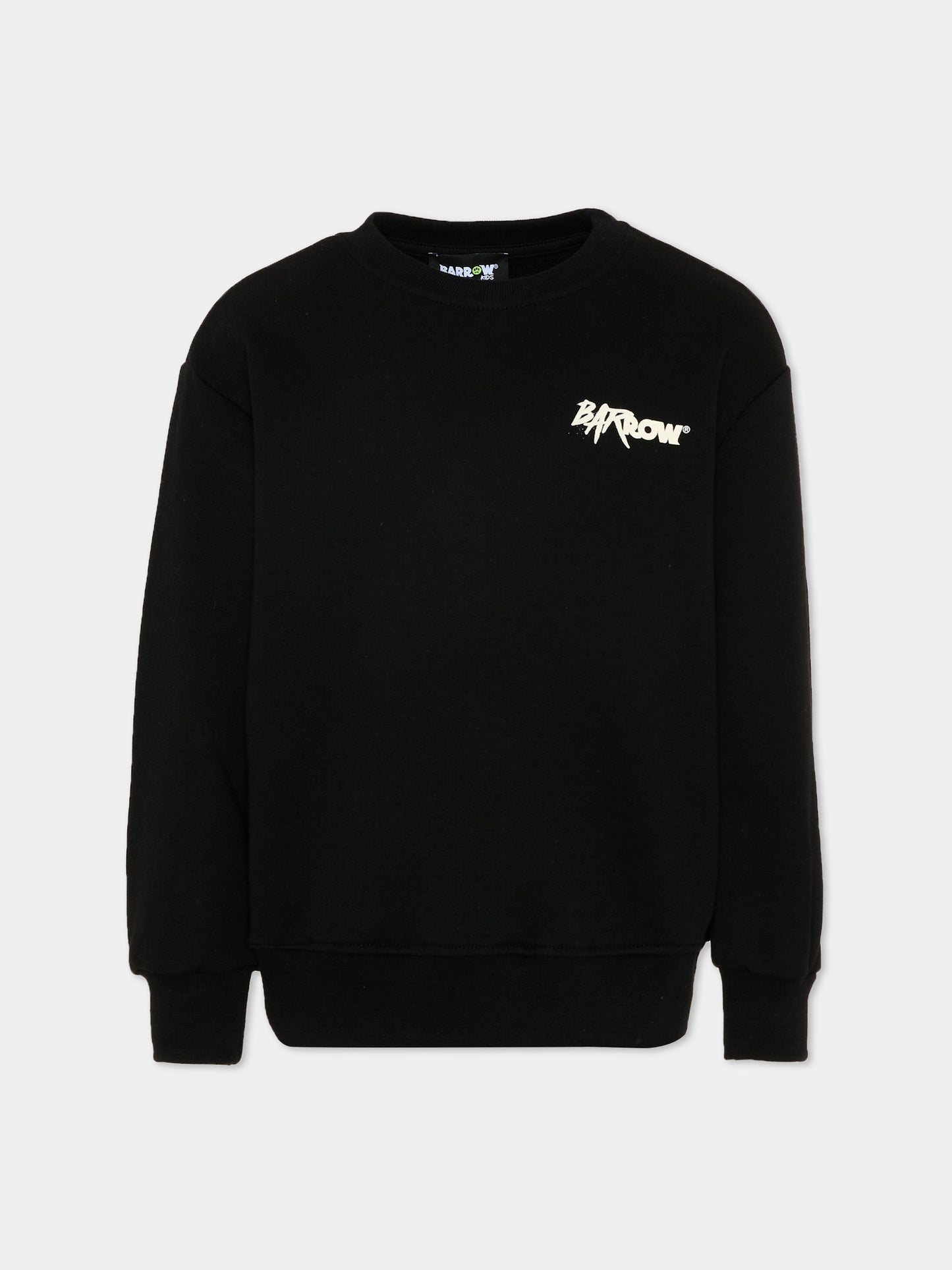 Felpa nera Barrow per bambino con stampa,Barrow,S6BKJUSW081 110