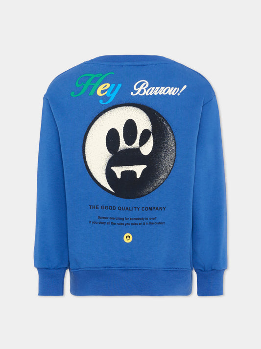 Felpa blu Barrow per bambino con stampa,Barrow,S6BKJUSW081 BW310