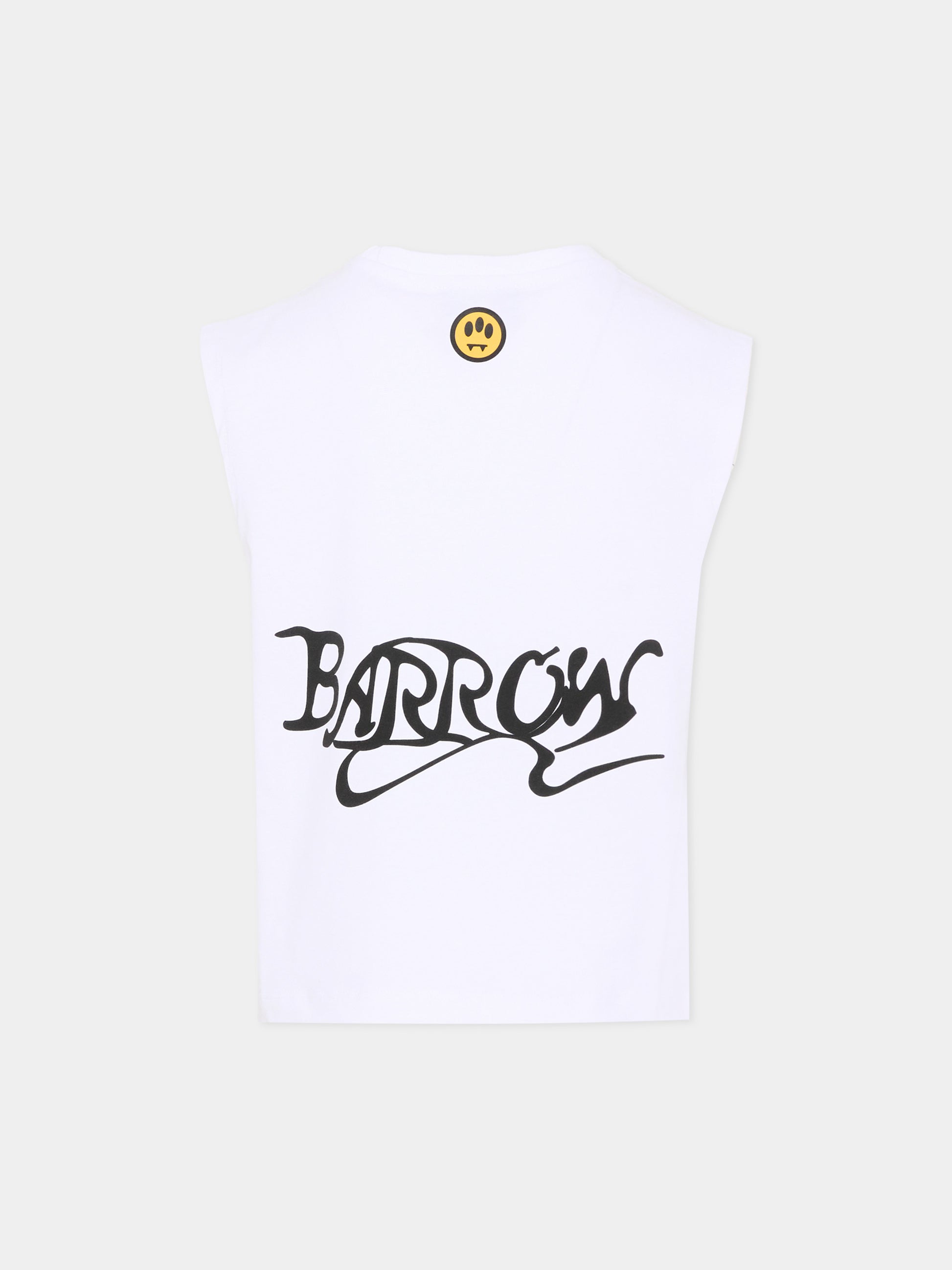 Canotta bianca per bambino con logo,Barrow,S6BKJUTA077 002