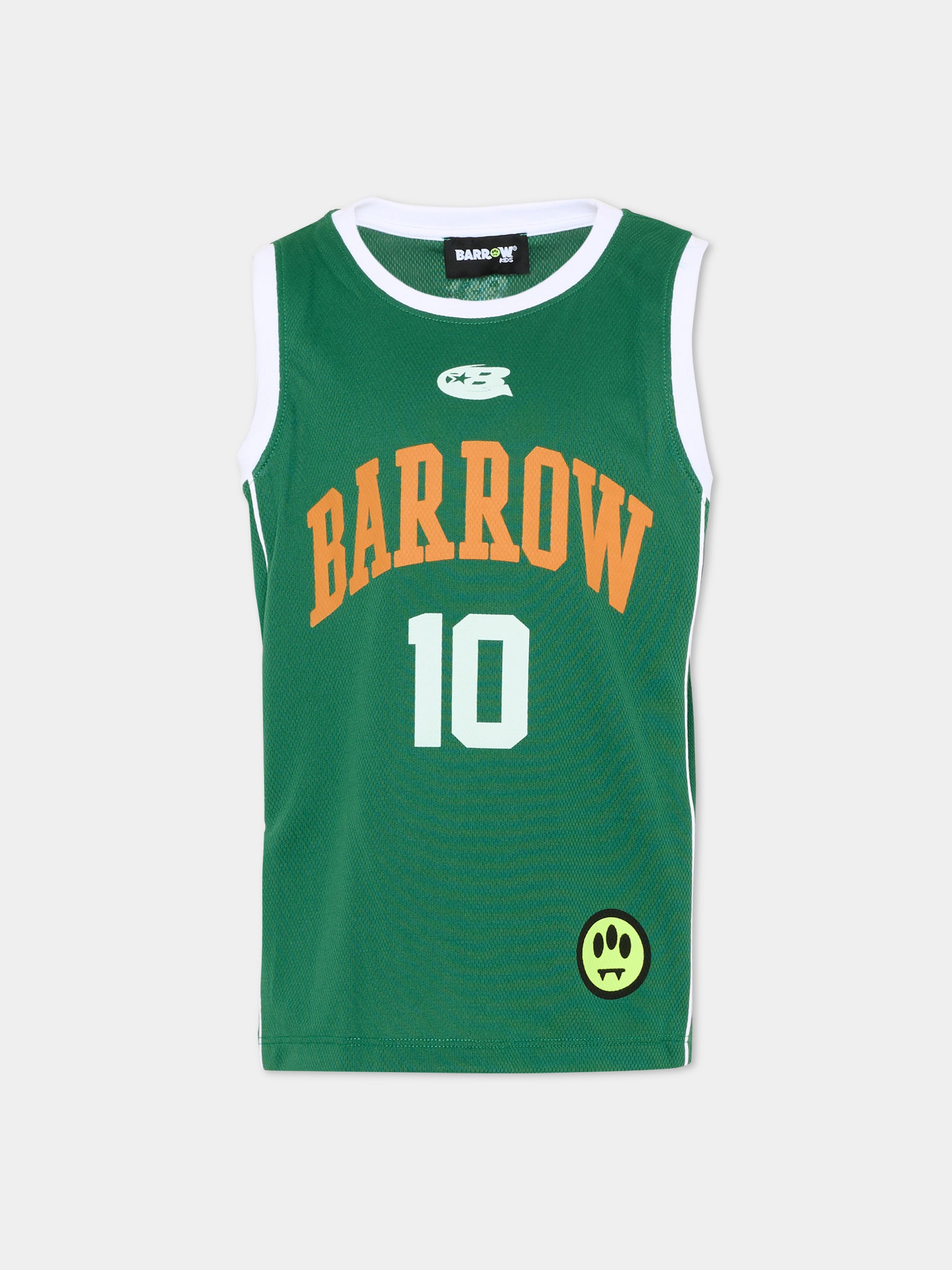 Canotta verde per bambino con logo,Barrow,S6BKJUTA109 080