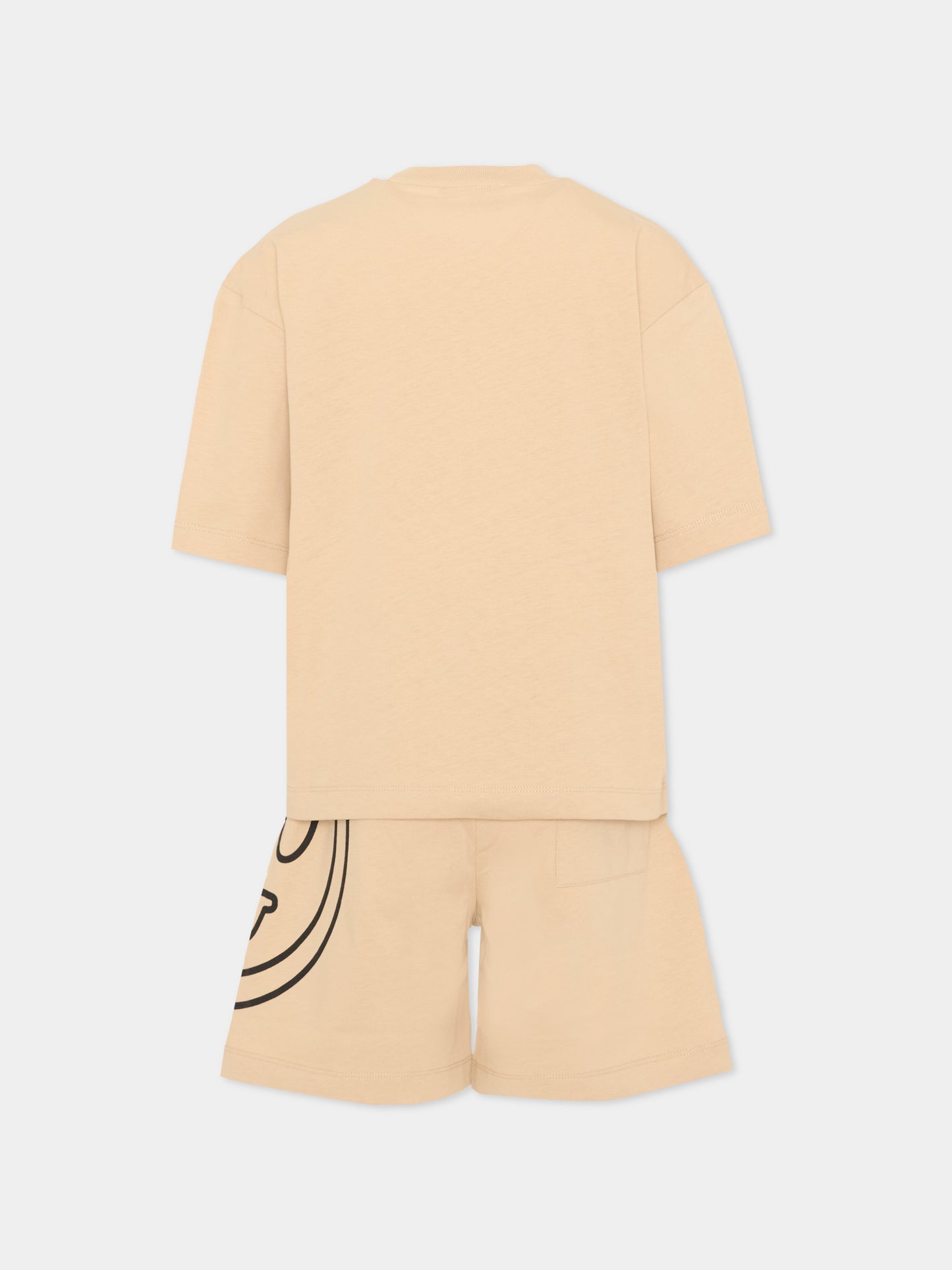 Completo sportivo beige per bambino con logo,Barrow,S6BKJUTB030 092