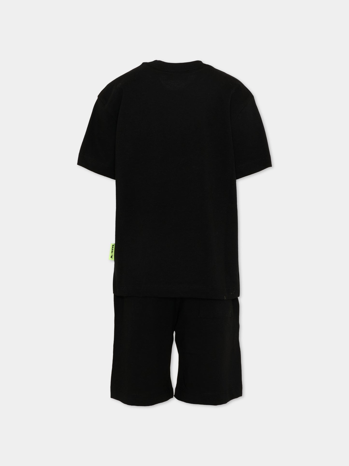 Completo sportivo nero per bambino con orsetto,Barrow,S6BKJUTB101 110