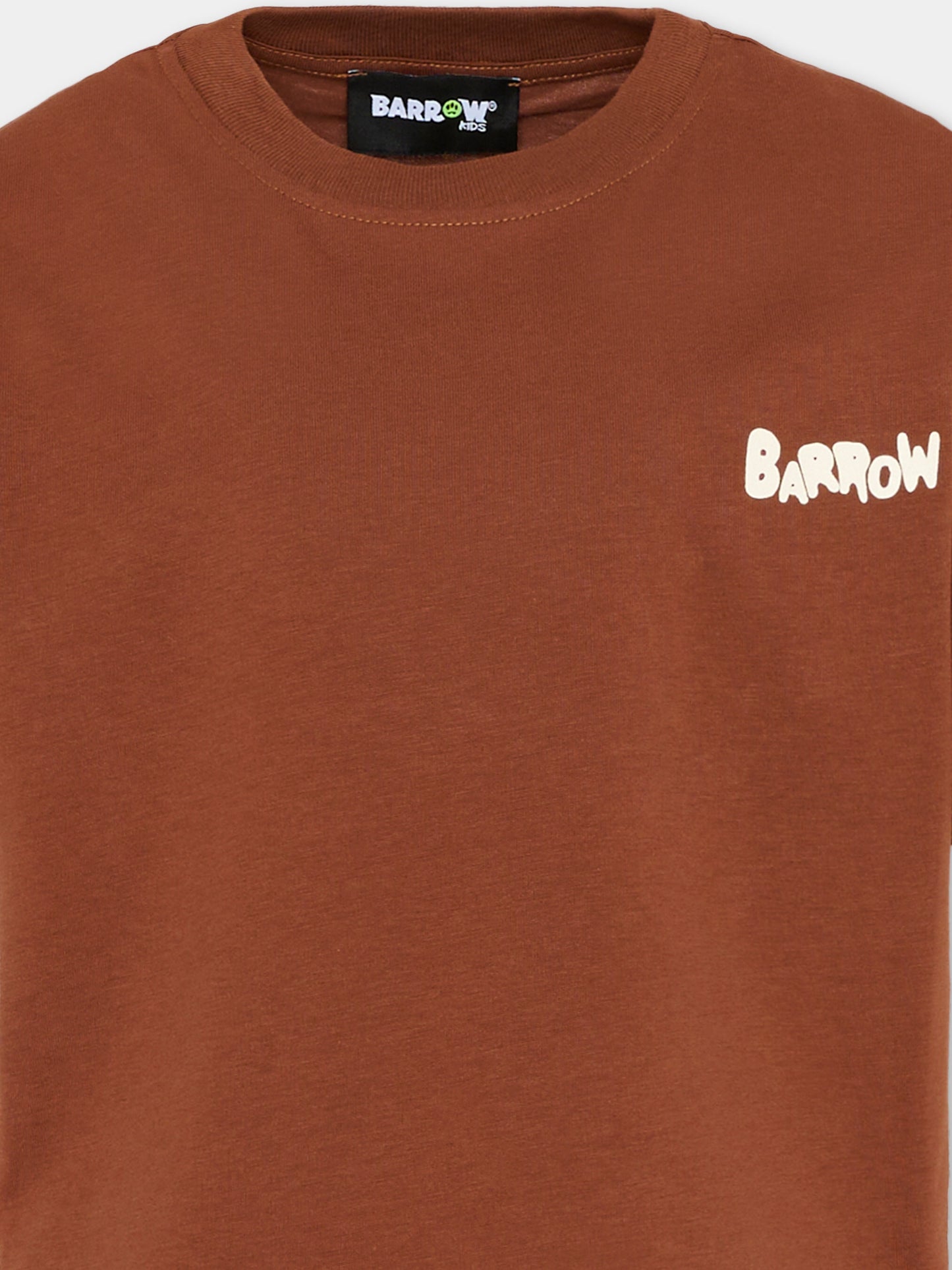 T-Shirt marrone per bambini con smile,Barrow,S6BKJUTH008 920