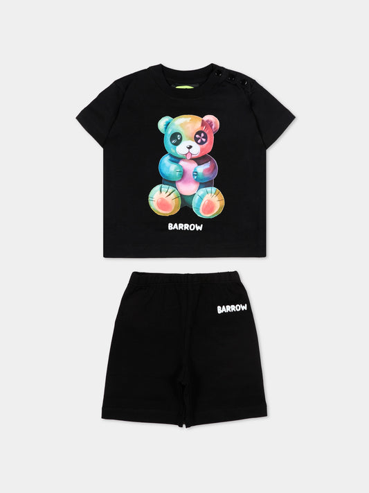 Completo sportivo nero per neonata con Teddy Bear,Barrow,S6BKNGTL202 110