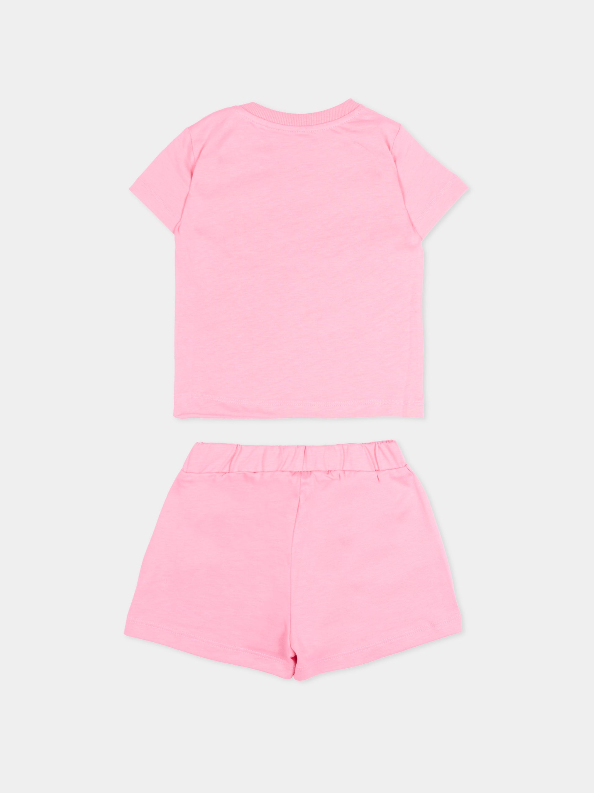 Completo sportivo rosa per neonata con stampe pop,Barrow,S6BKNGTR198 BW311