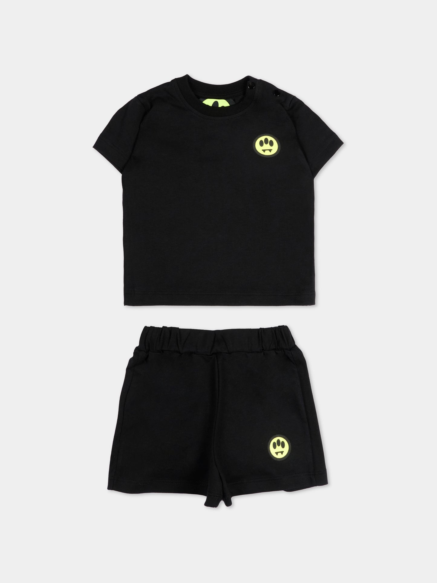 Completo sportivo nero per neonata con logo,Barrow,S6BKNGTR199 110/92