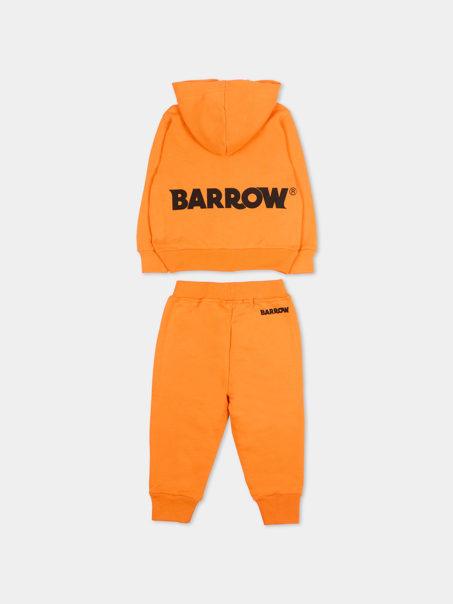 Completo sportivo arancione per neonato con logo,Barrow,S6BKUNSF190 BW315