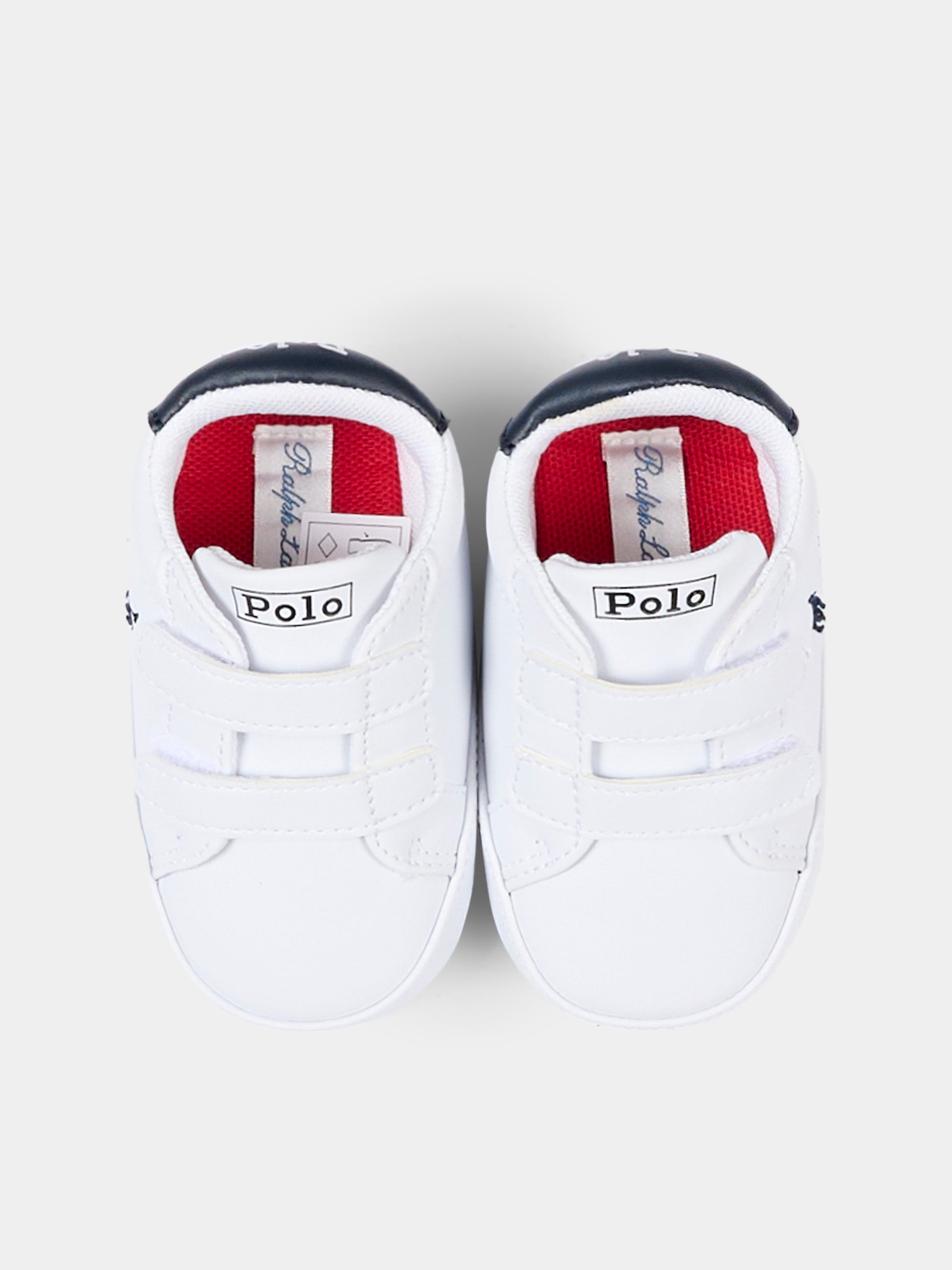 Sneakers bianche per neonati con Polo Pony,Ralph Lauren Kids,RL100731