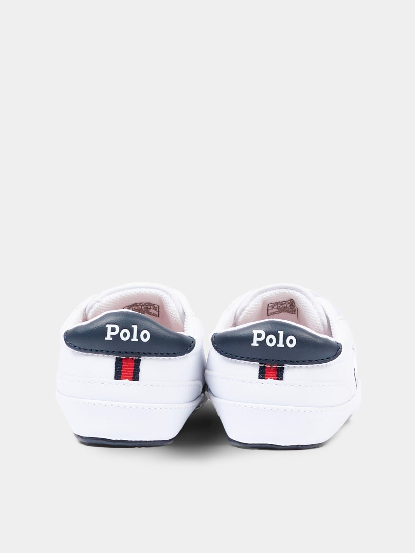 Sneakers bianche per neonati con Polo Pony,Ralph Lauren Kids,RL100731