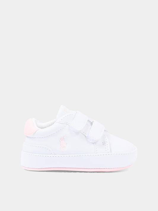 Sneakers bianche per neonati con Polo Pony,Ralph Lauren Kids,RL100733