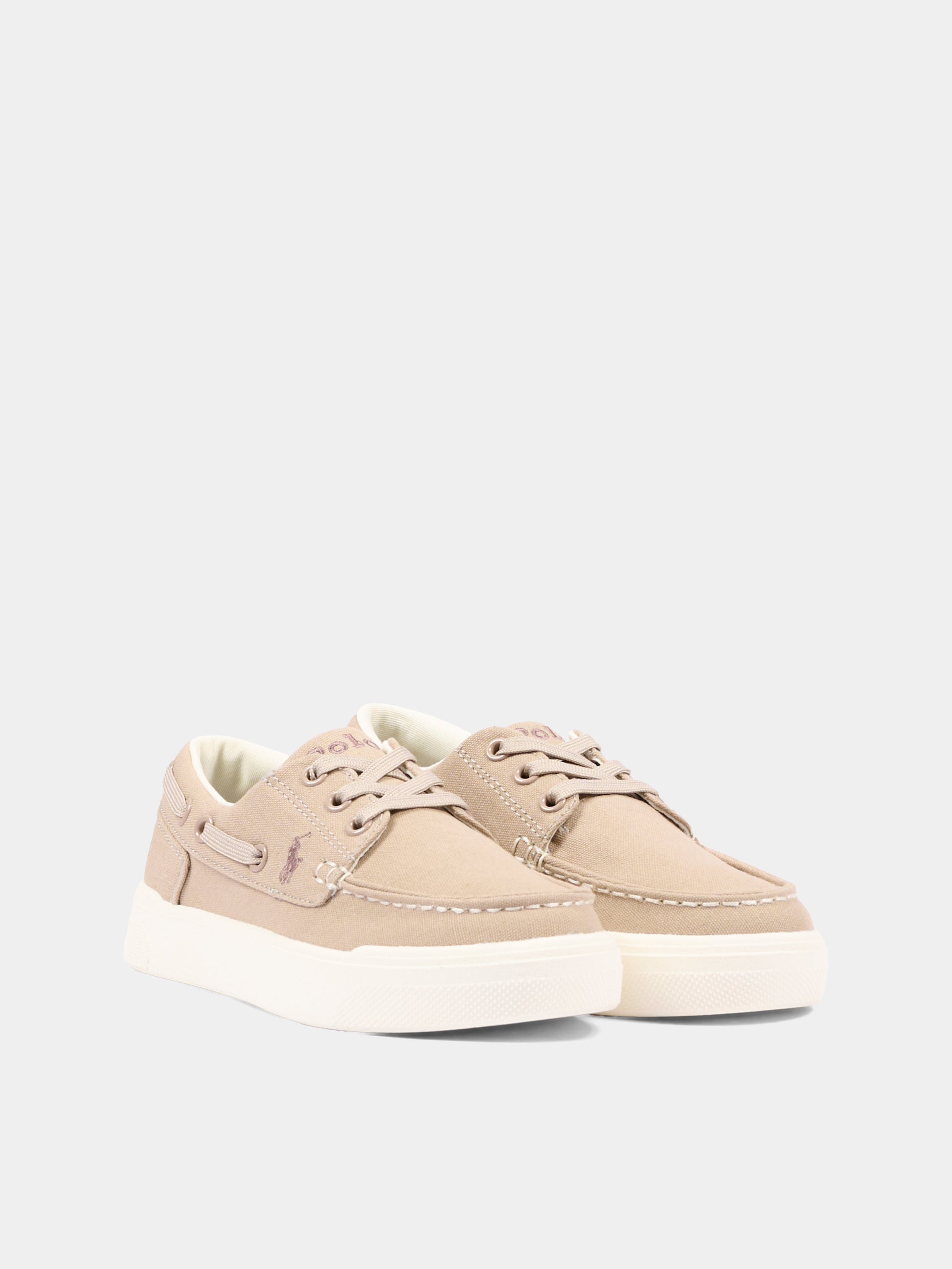 Mocassini beige per bambino con Polo Pony,Ralph Lauren Kids,RL04220256