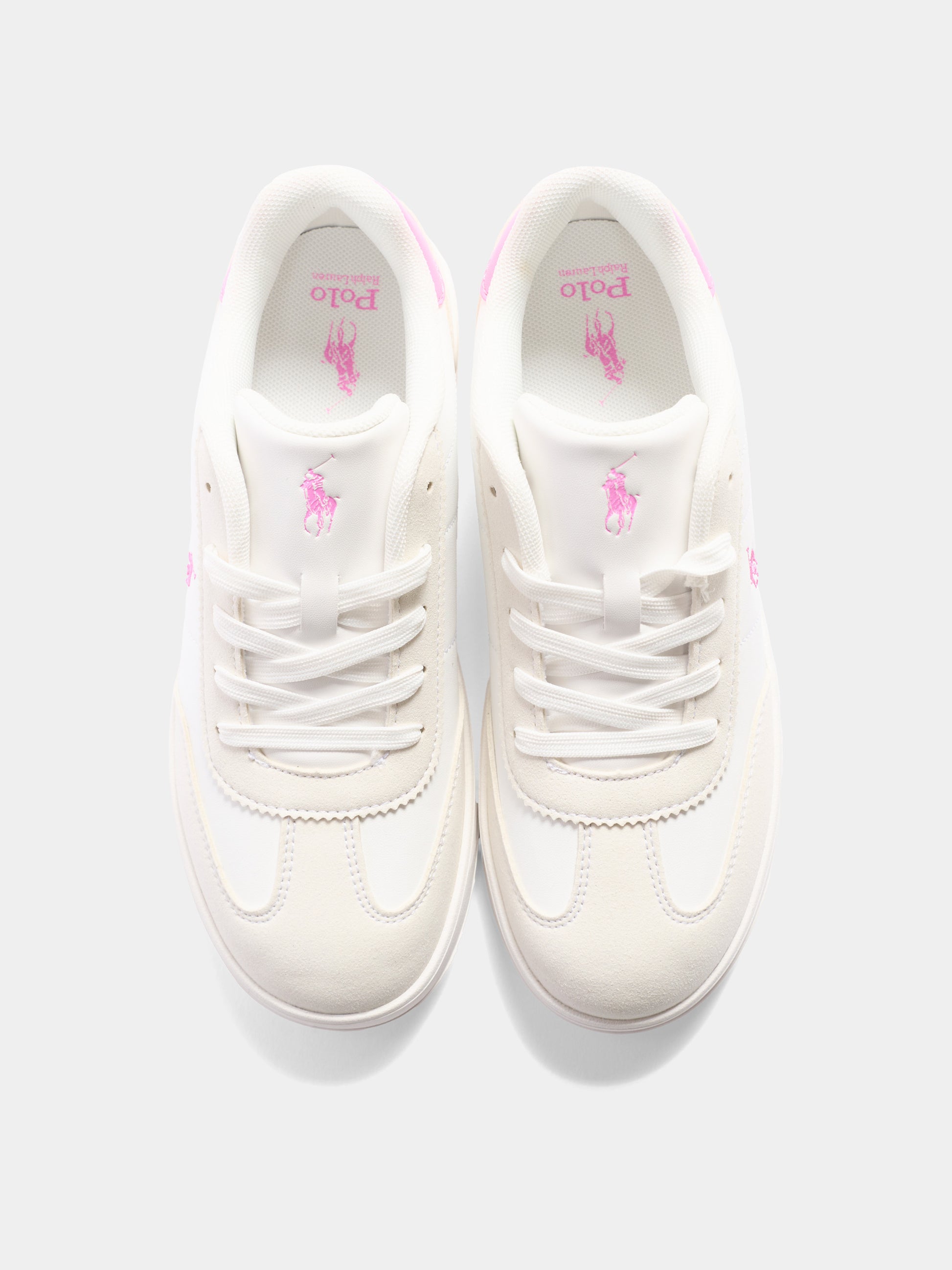 Sneakers bianche per bambina con Polo Pony,Ralph Lauren Kids,RL04998101