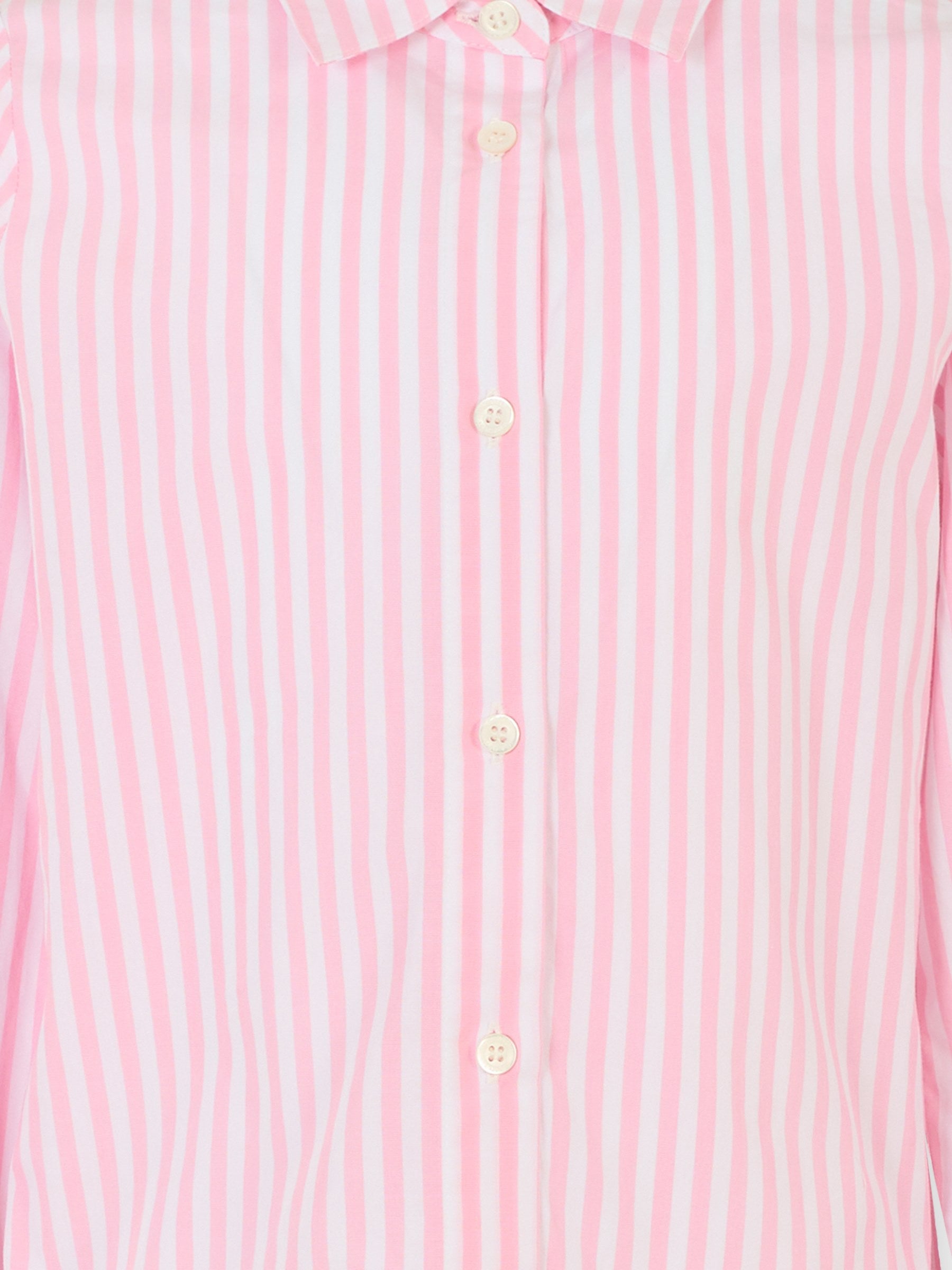 Camicia rosa per bambina con logo verde,Mc2 Saint Barth,BRIG003 03863H