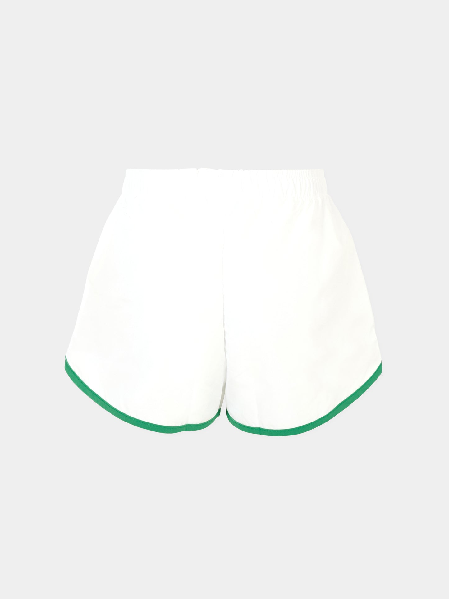 Shorts bianchi per bambina con logo verde,Mc2 Saint Barth,FRC0002 03937H