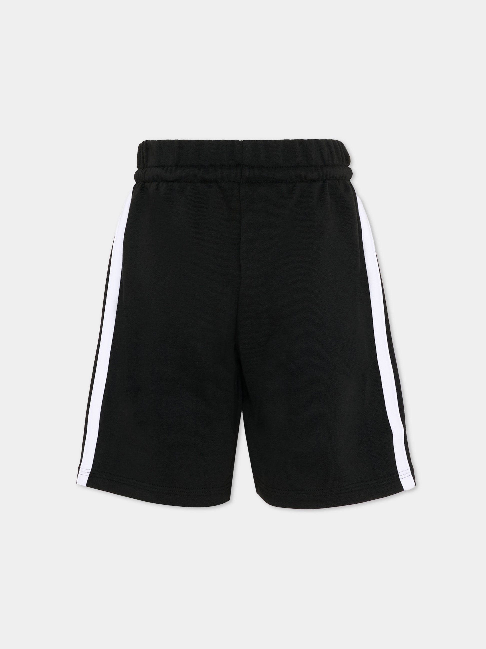 Shorts sportivi neri per bambini con logo,Adidas,JM0902