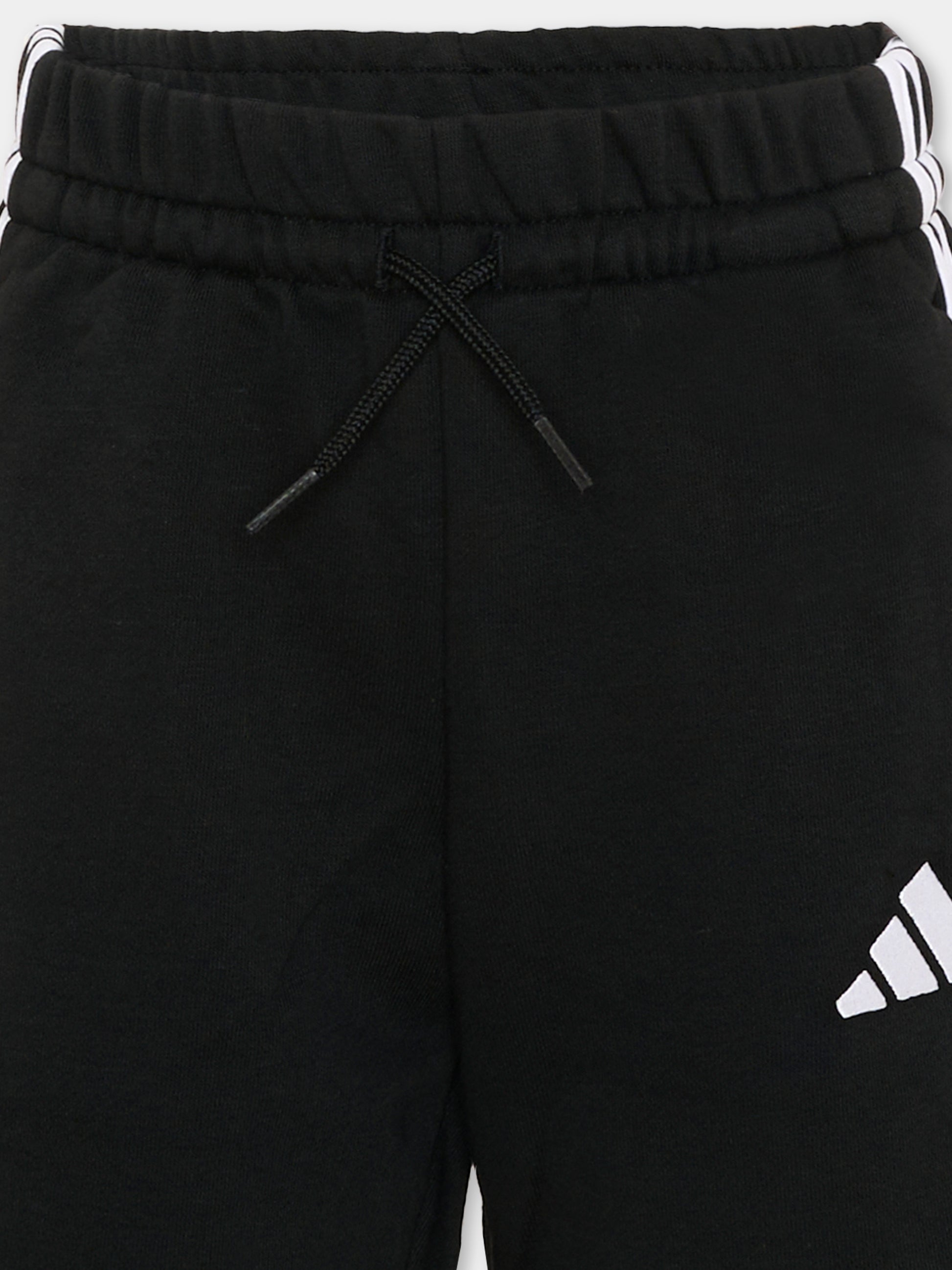 Shorts sportivi neri per bambini con logo,Adidas,JM0902