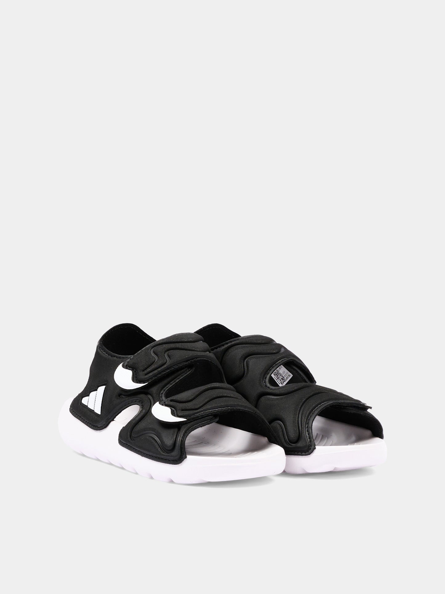 Sandali neri per bambini con logo,Adidas,JS2541