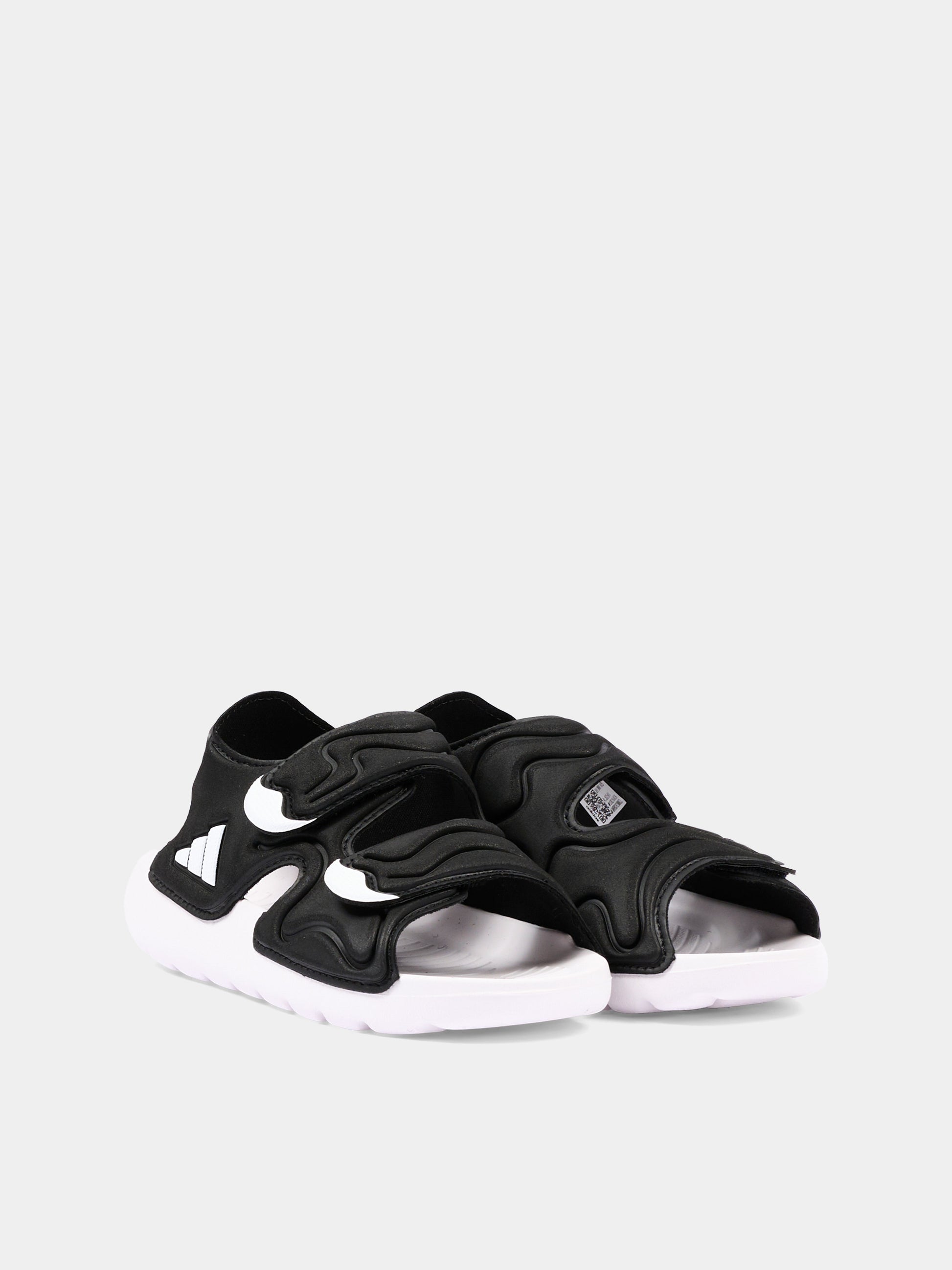 Sandali neri per bambini con logo,Adidas,JS2541