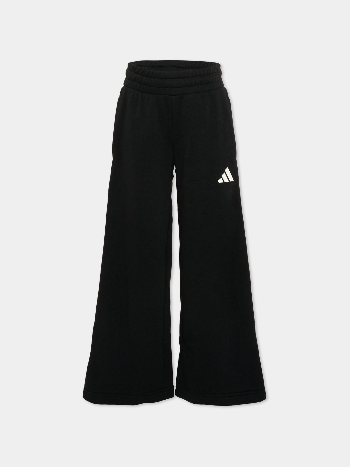 Pantalone sportivo nero per bambina con logo,Adidas,KC4644