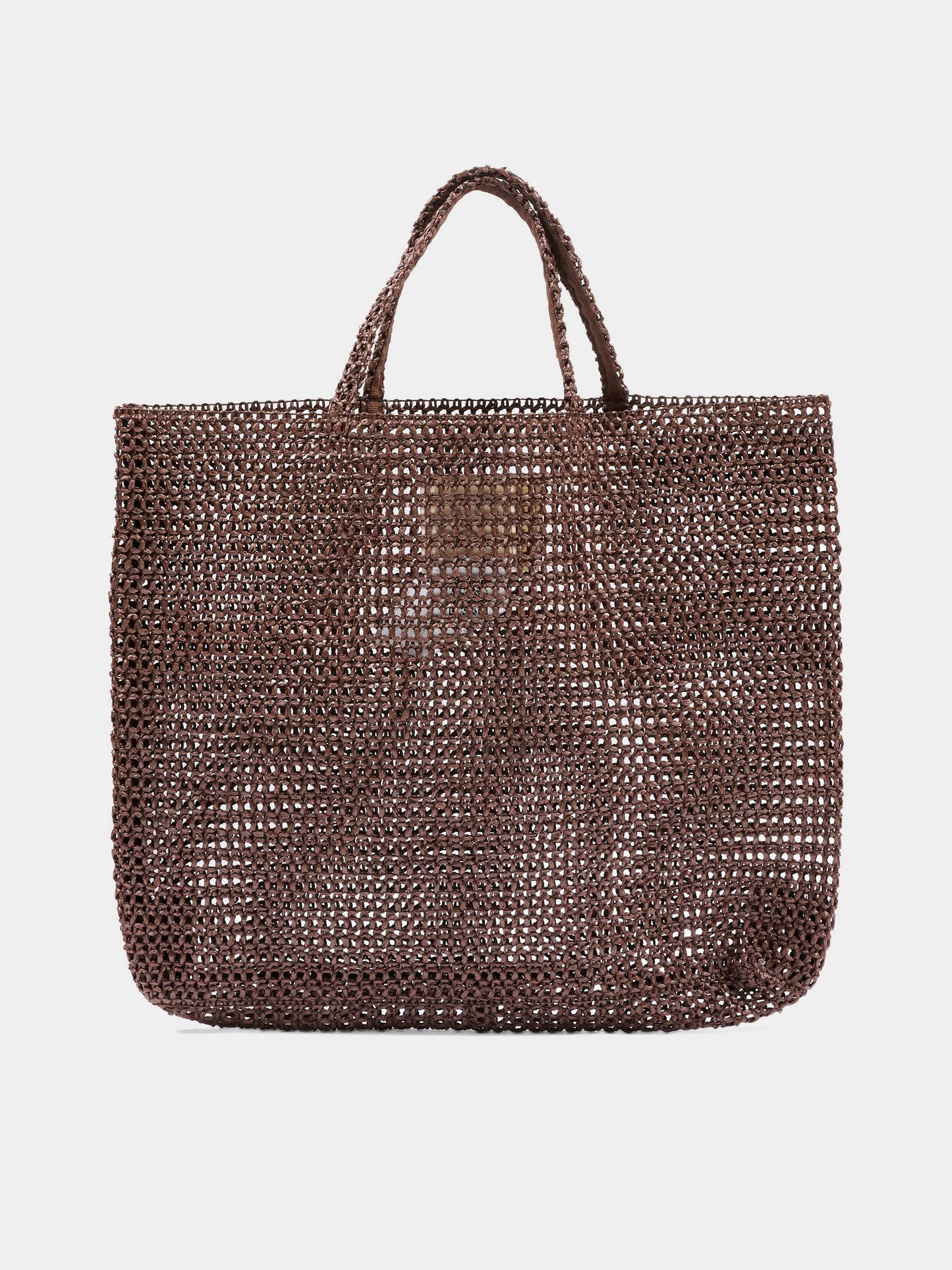 Borsa marrone per bambina in rete