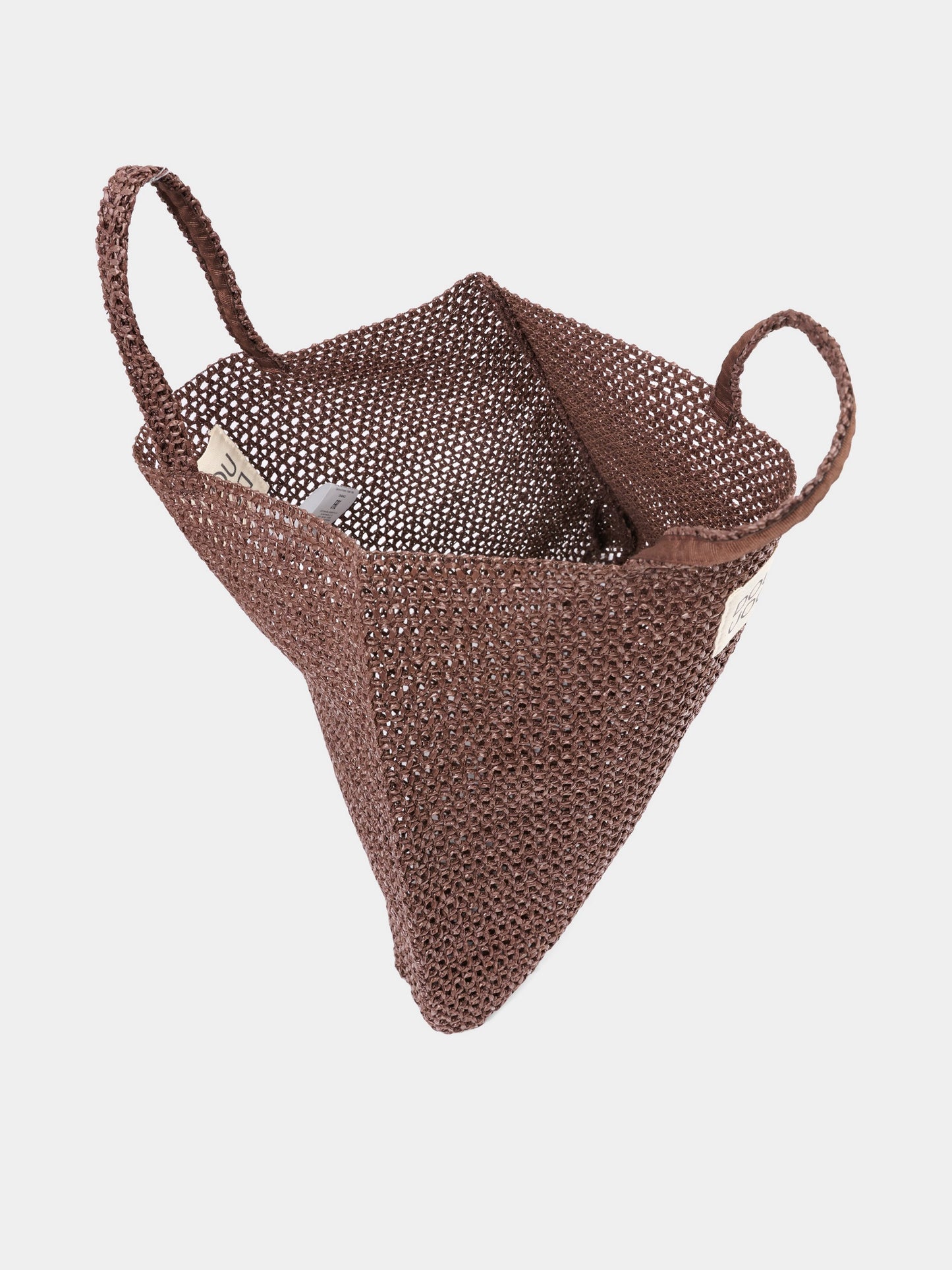 Borsa marrone per bambina in rete