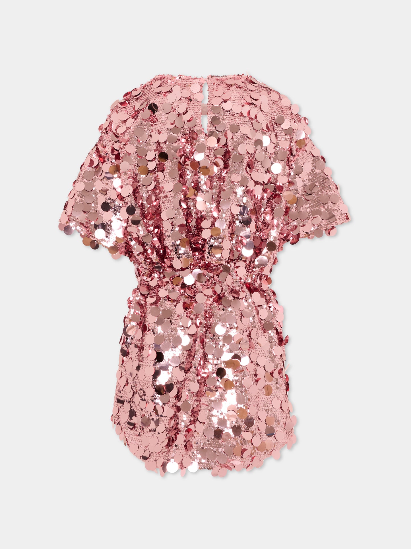 Abito rosa per bambina con paillettes,Douuod Kids,DY1A21-U0261 50R