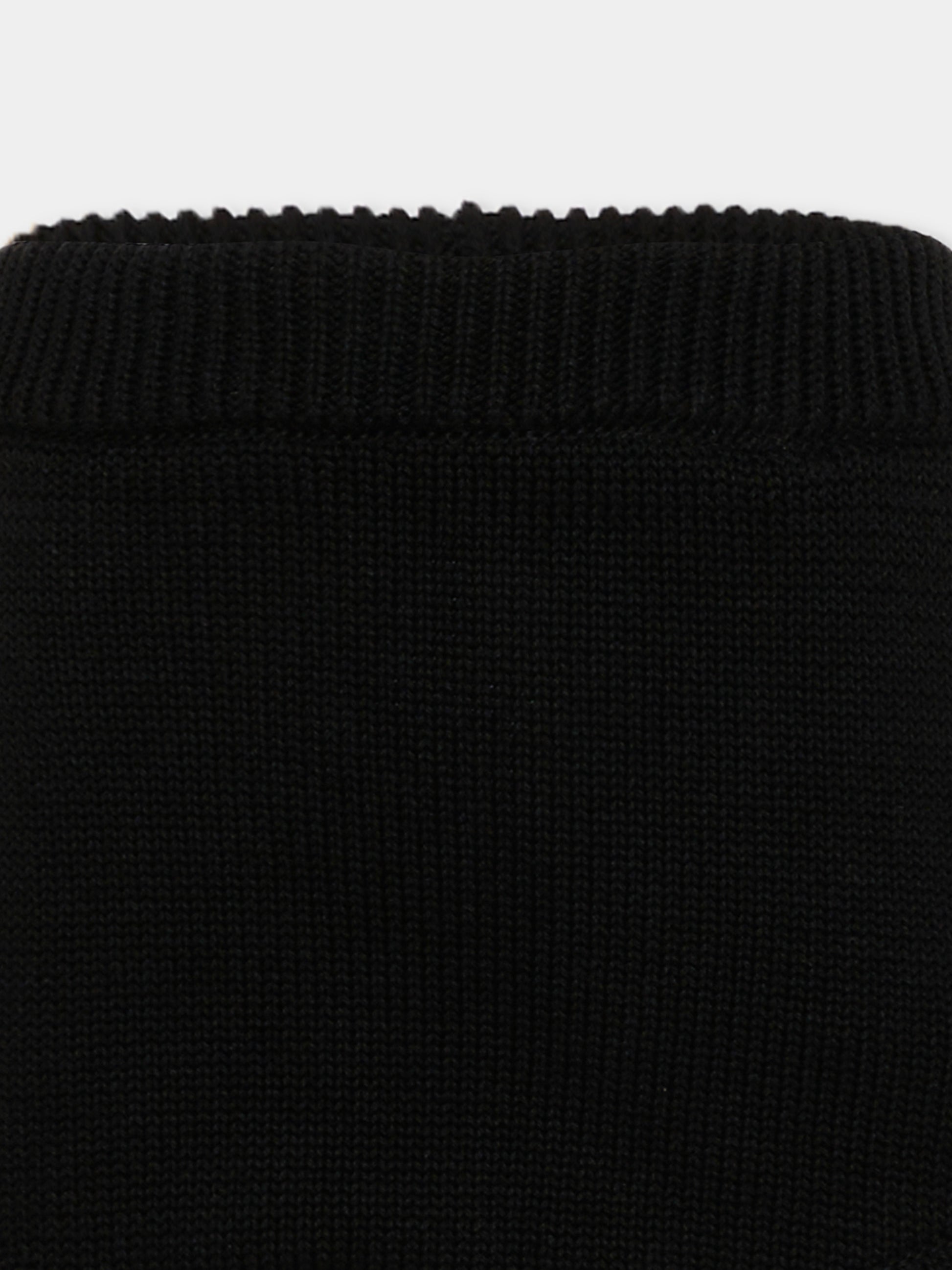 Shorts neri per bambina in maglia,Douuod Kids,DY6B19-X0071 930