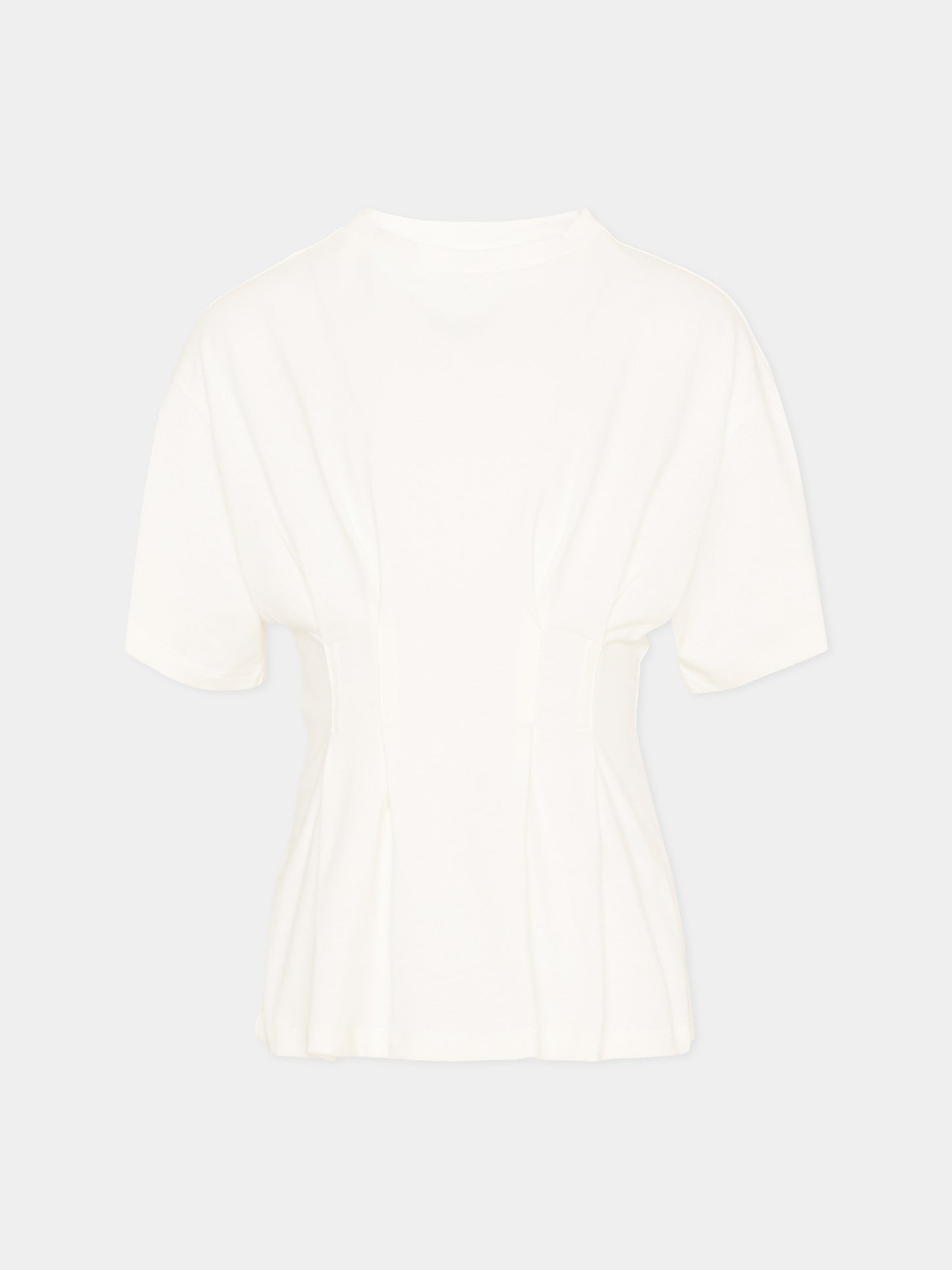 T-Shirt avorio per bambina stile corsetto,Douuod Kids,DY8A21-Z3708 101