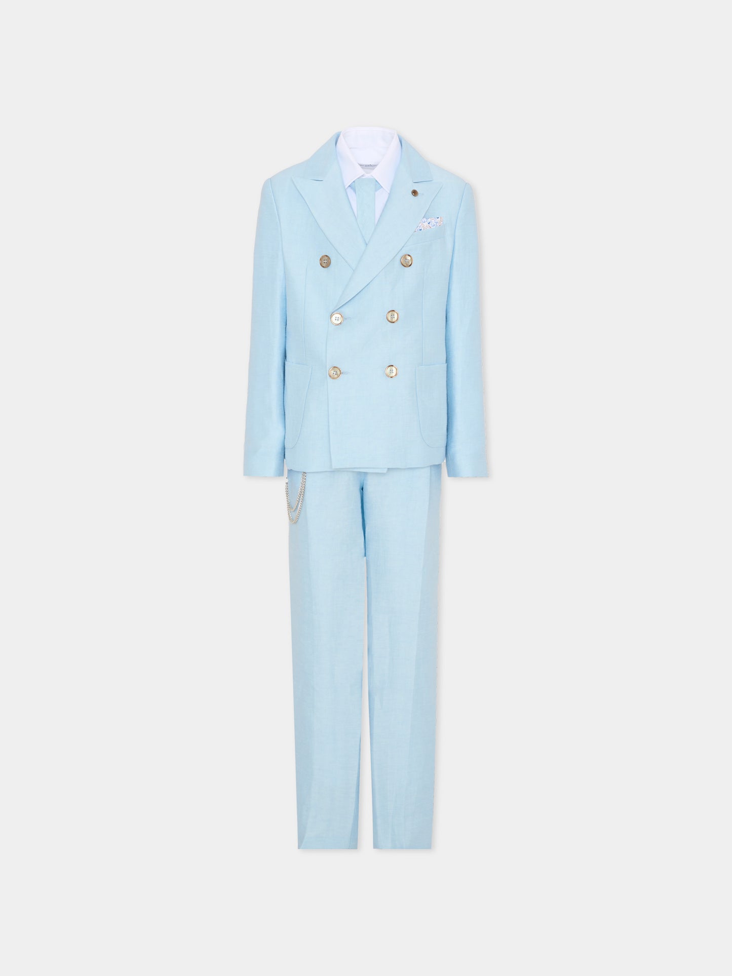 Completo elegante celeste per bambino