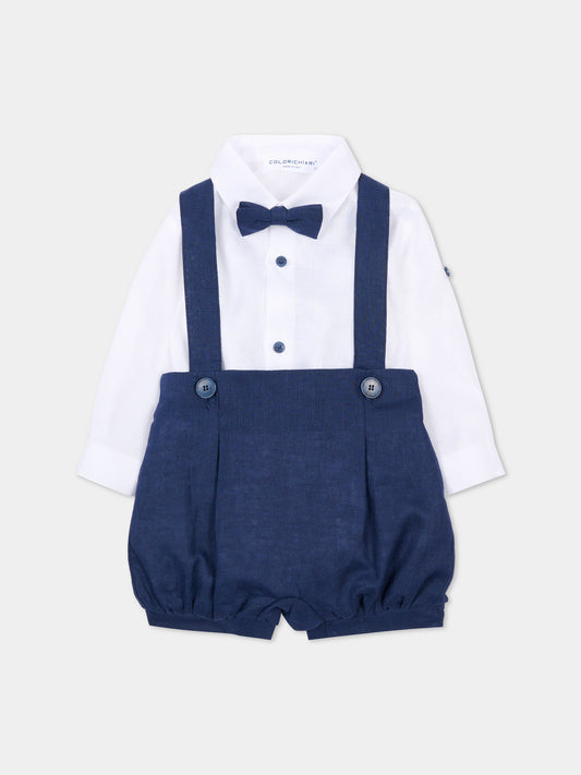 Completo elegante blu per neonato,Colorichiari,MN308409 4917 60