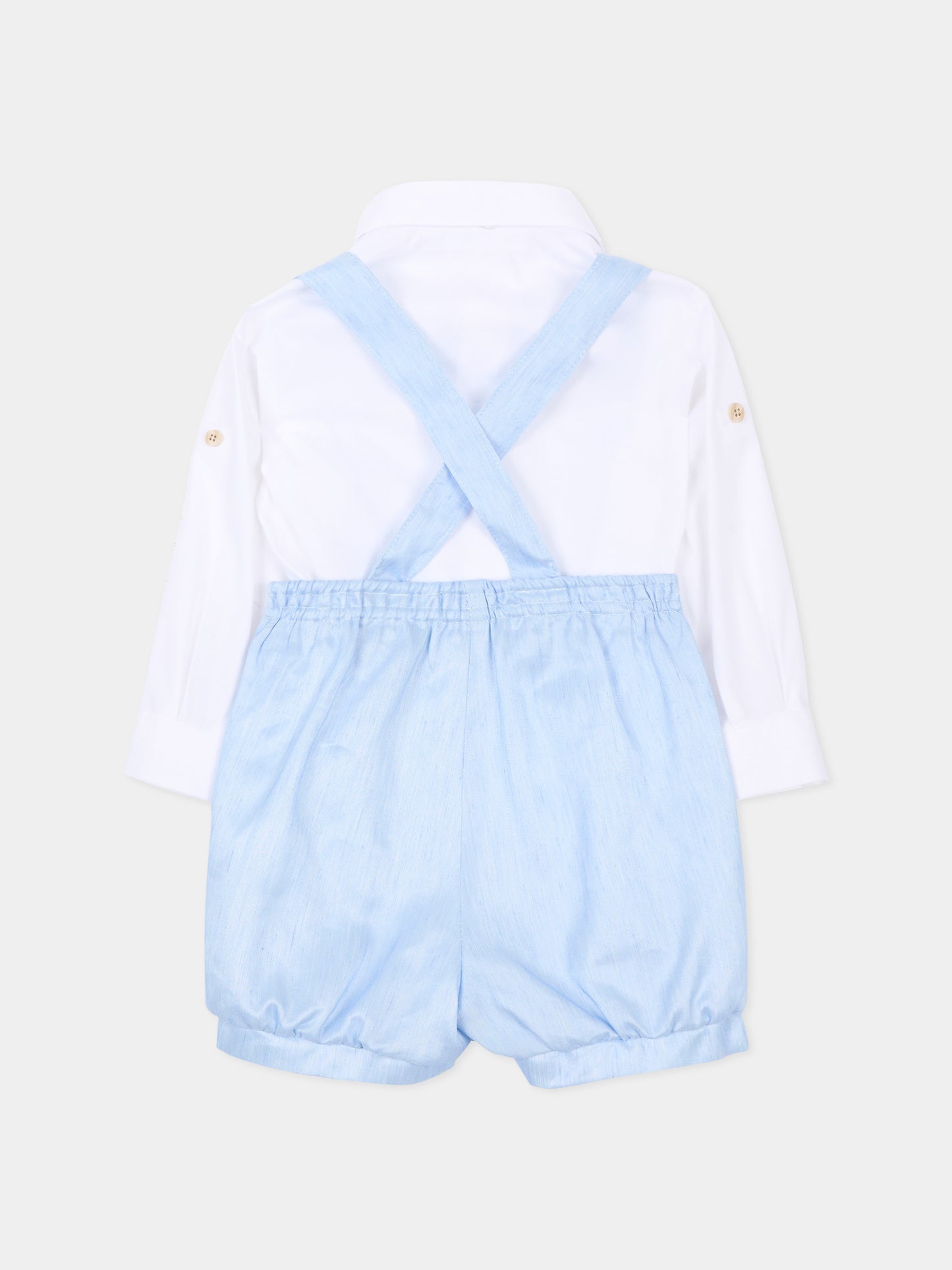 Completo elegante celeste per neonato,Colorichiari,MN308401 4884A 53