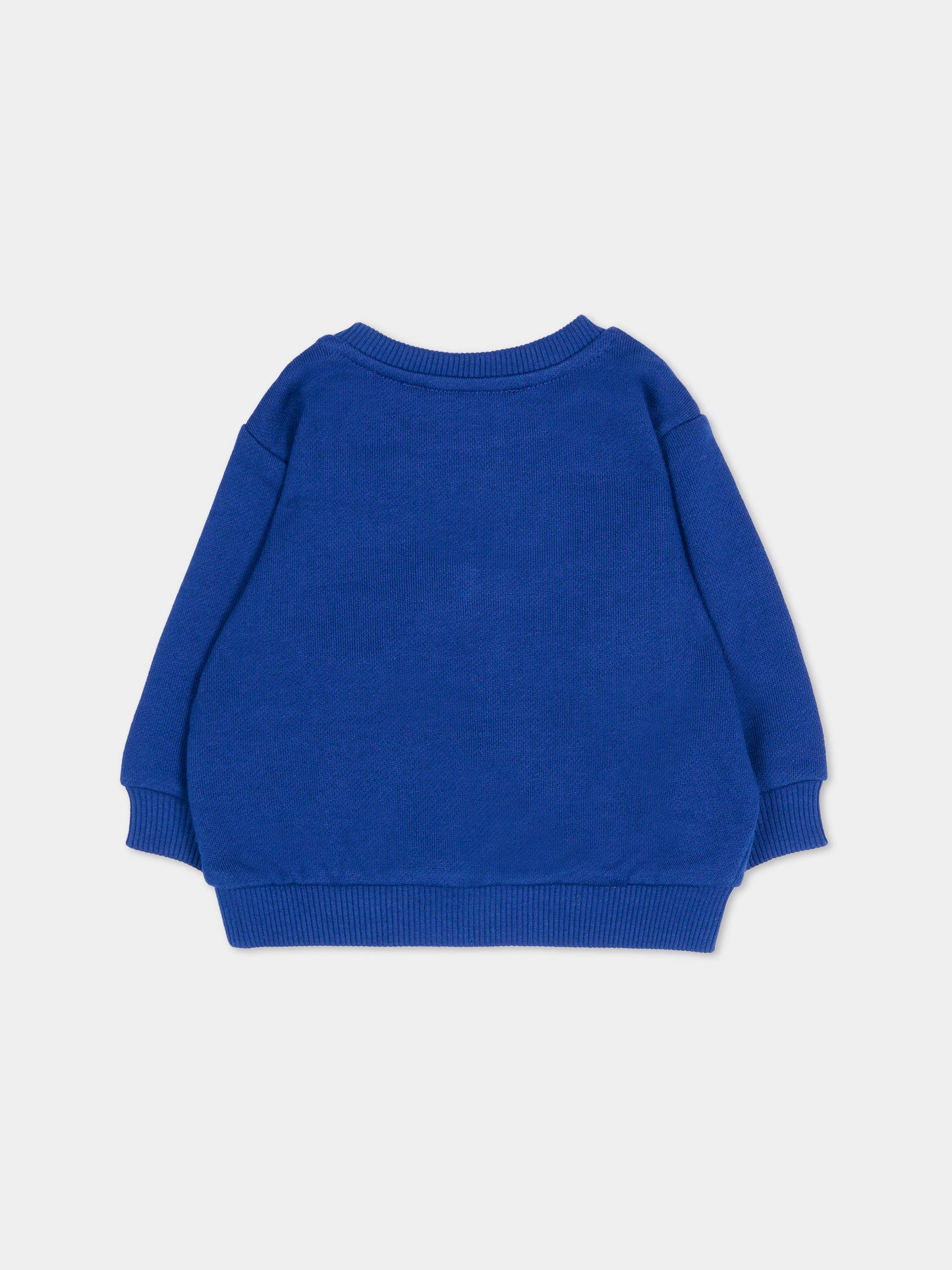 Felpa blu per neonato con loghi bianchi,Balmain Kids,6R4520 Z0001 624BC