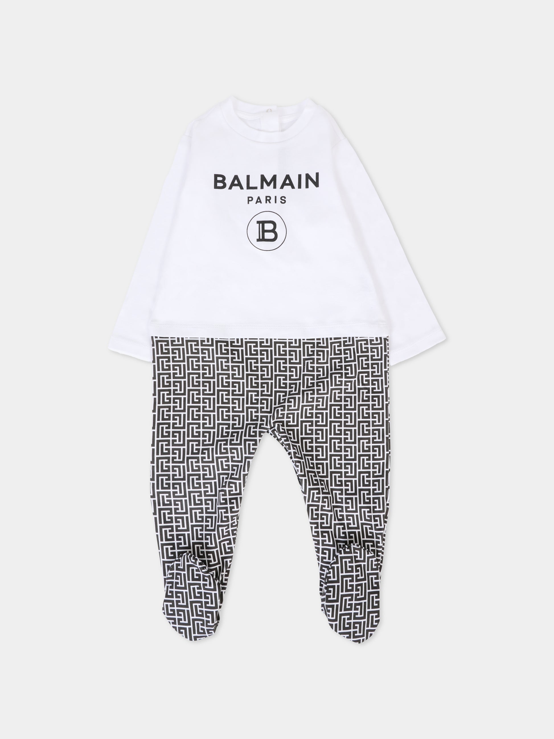 Set multicolor per neonati con iconico labirinto,Balmain Kids,6RB540 Z0209 100NE