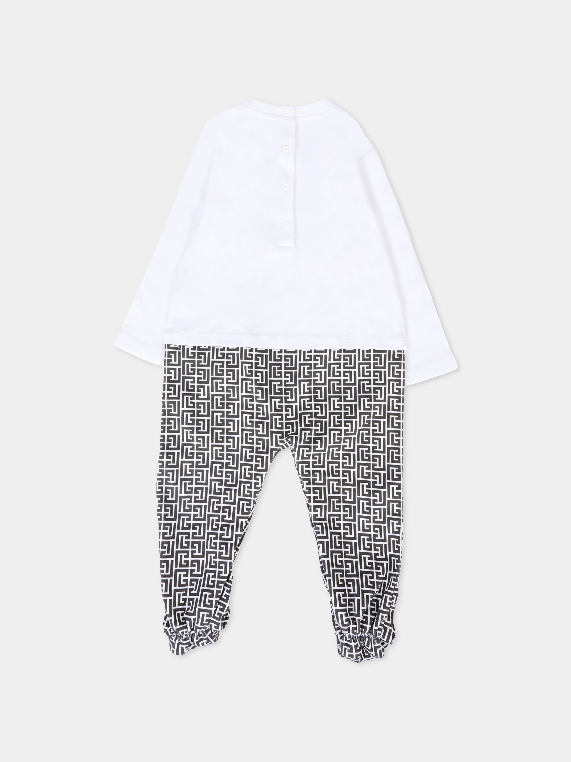 Set multicolor per neonati con iconico labirinto,Balmain Kids,6RB540 Z0209 100NE