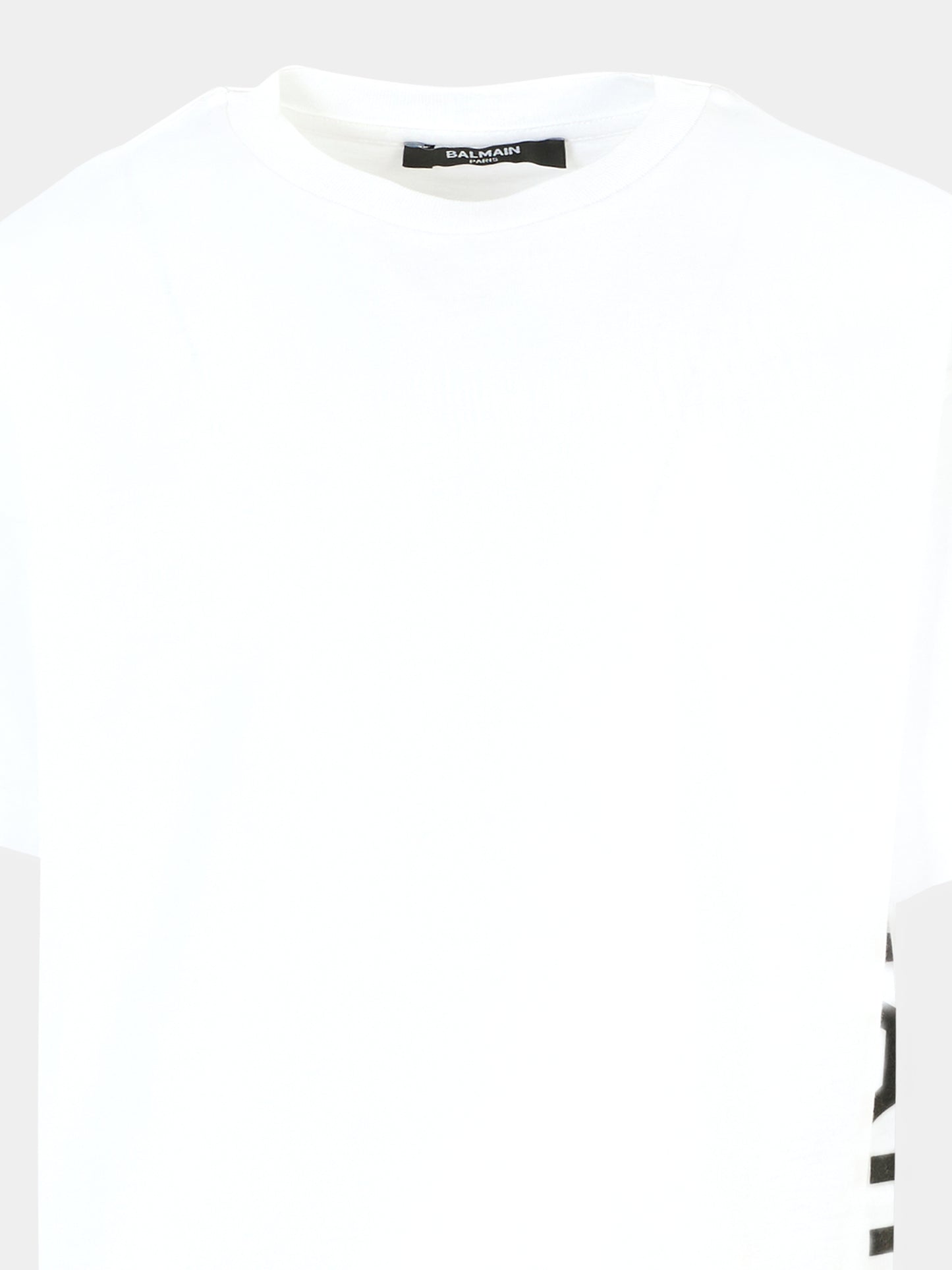 T-shirt bianca per bambini con logo,Balmain Kids,BT8P51 Z0082 100NE