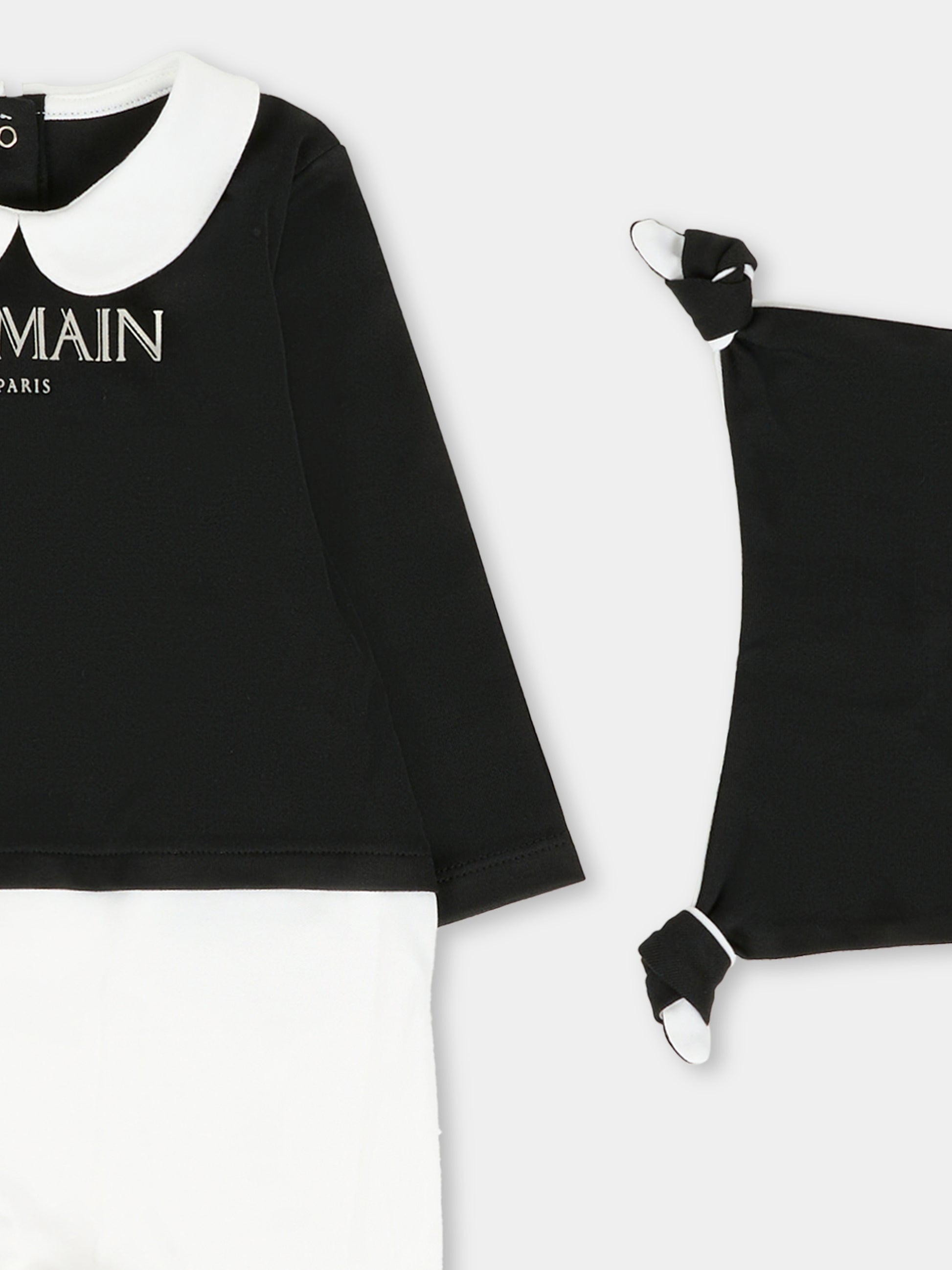 Set nero per neonati con logo,Balmain Kids,BTB630 Z1769 930BC